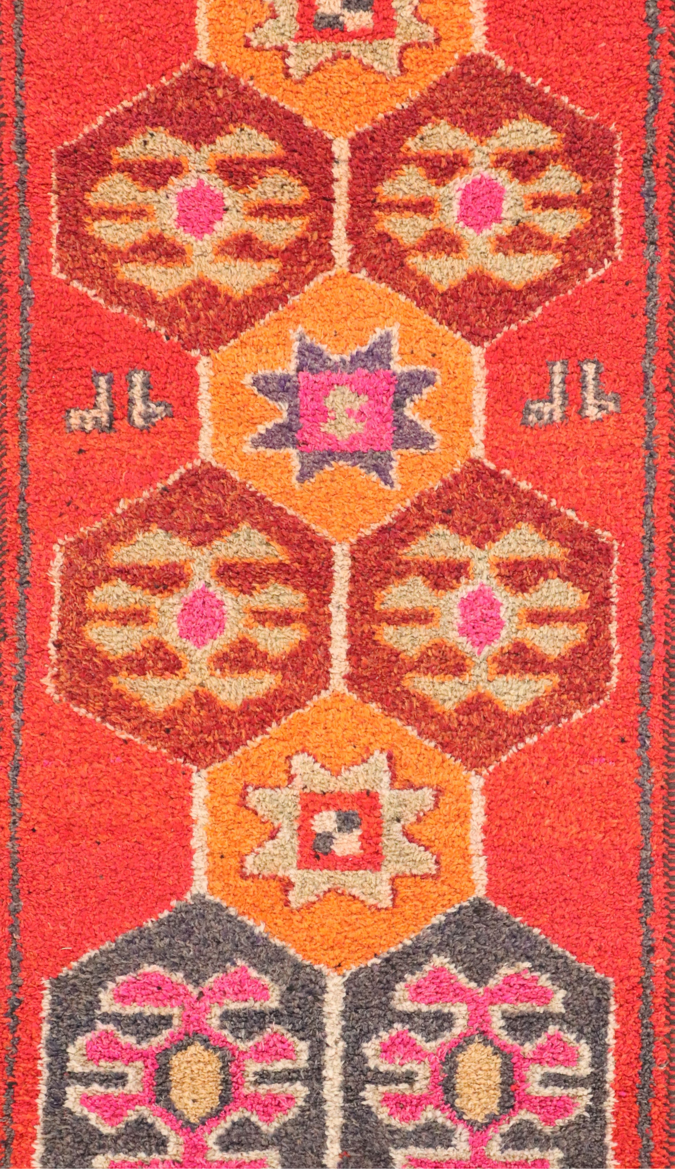 3'4 x 11'7 Hand-Knotted Moroccan Berber Carpet Runner Long Rug