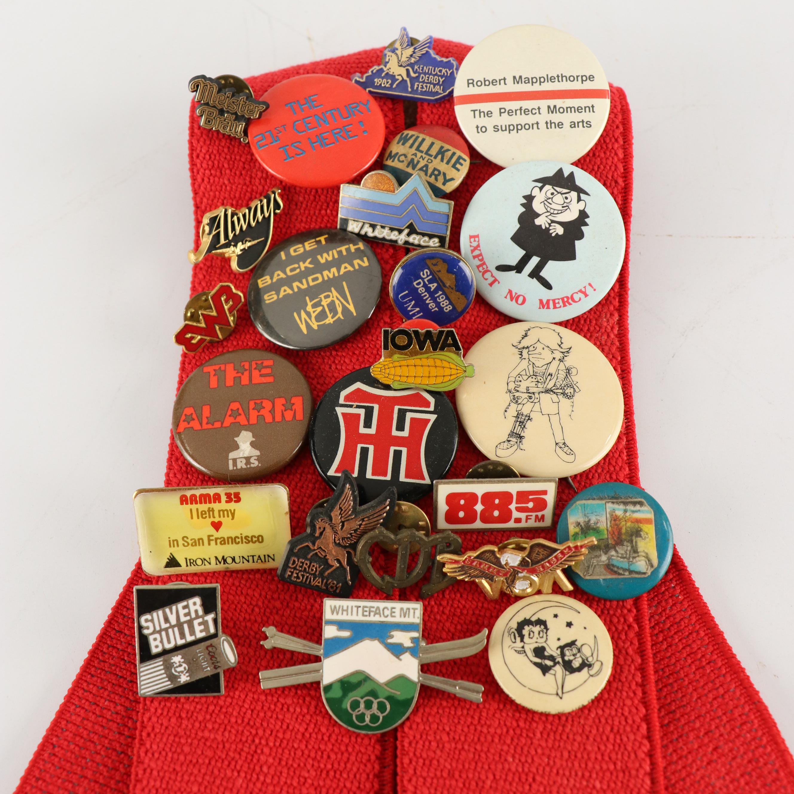 Movie and Music Themed Pins with "Mötley Crüe" Headband and More