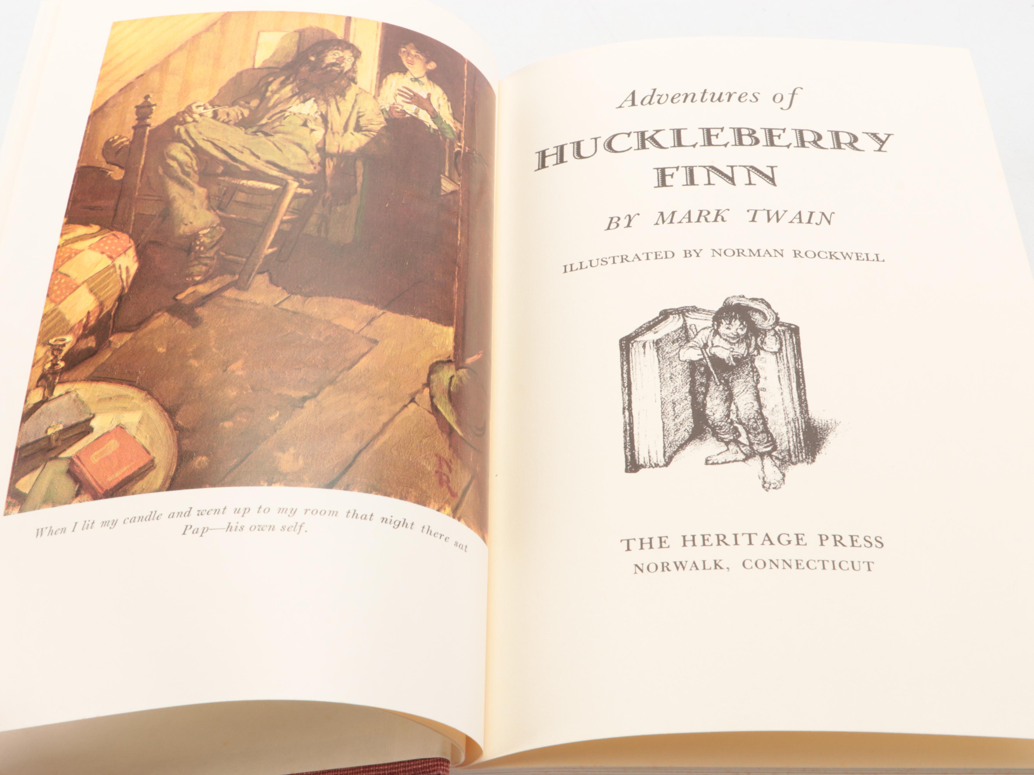 Norman Rockwell Illustrated "The Adventures of Huckleberry Finn" by Mark Twain