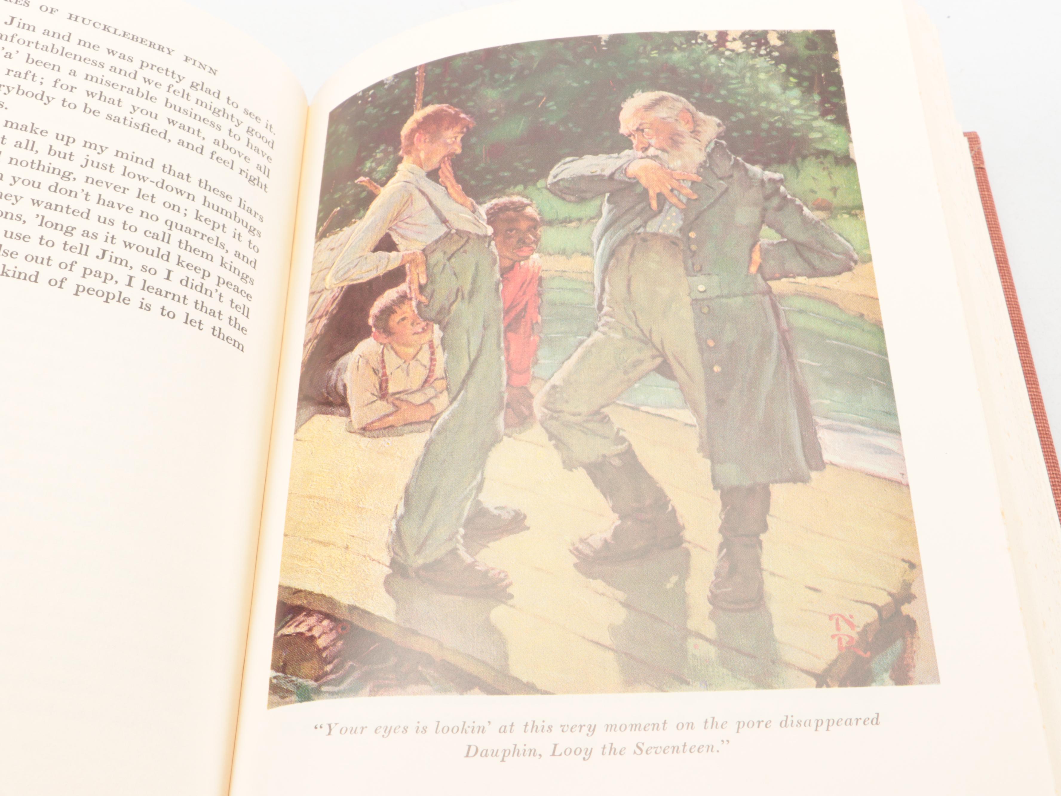 Norman Rockwell Illustrated "The Adventures of Huckleberry Finn" by Mark Twain