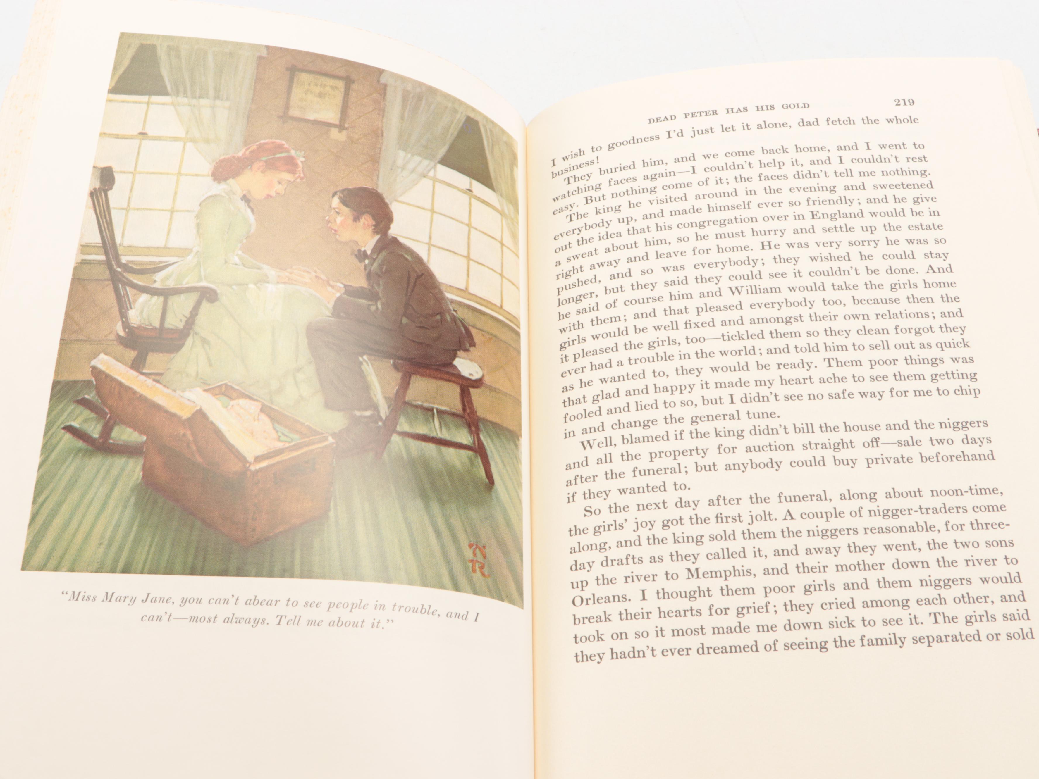 Norman Rockwell Illustrated "The Adventures of Huckleberry Finn" by Mark Twain