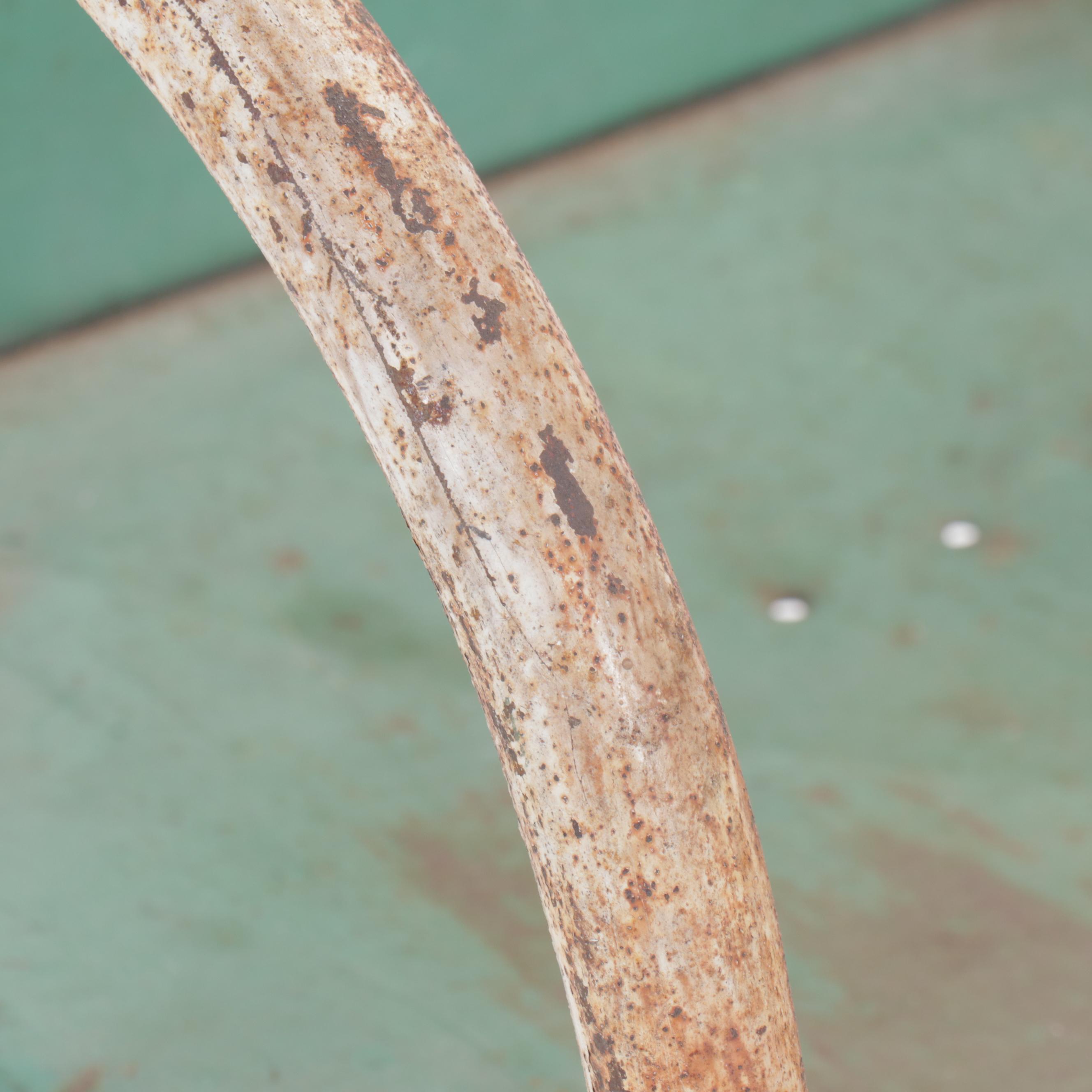 Pair of Mid Century Green Metal Armchairs