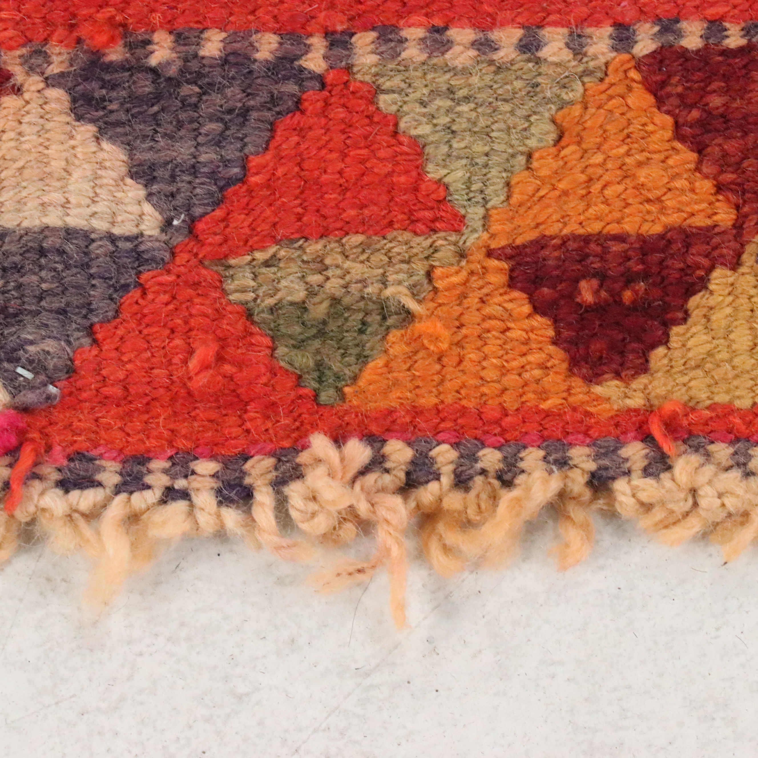 3'4 x 11'7 Hand-Knotted Moroccan Berber Carpet Runner Long Rug