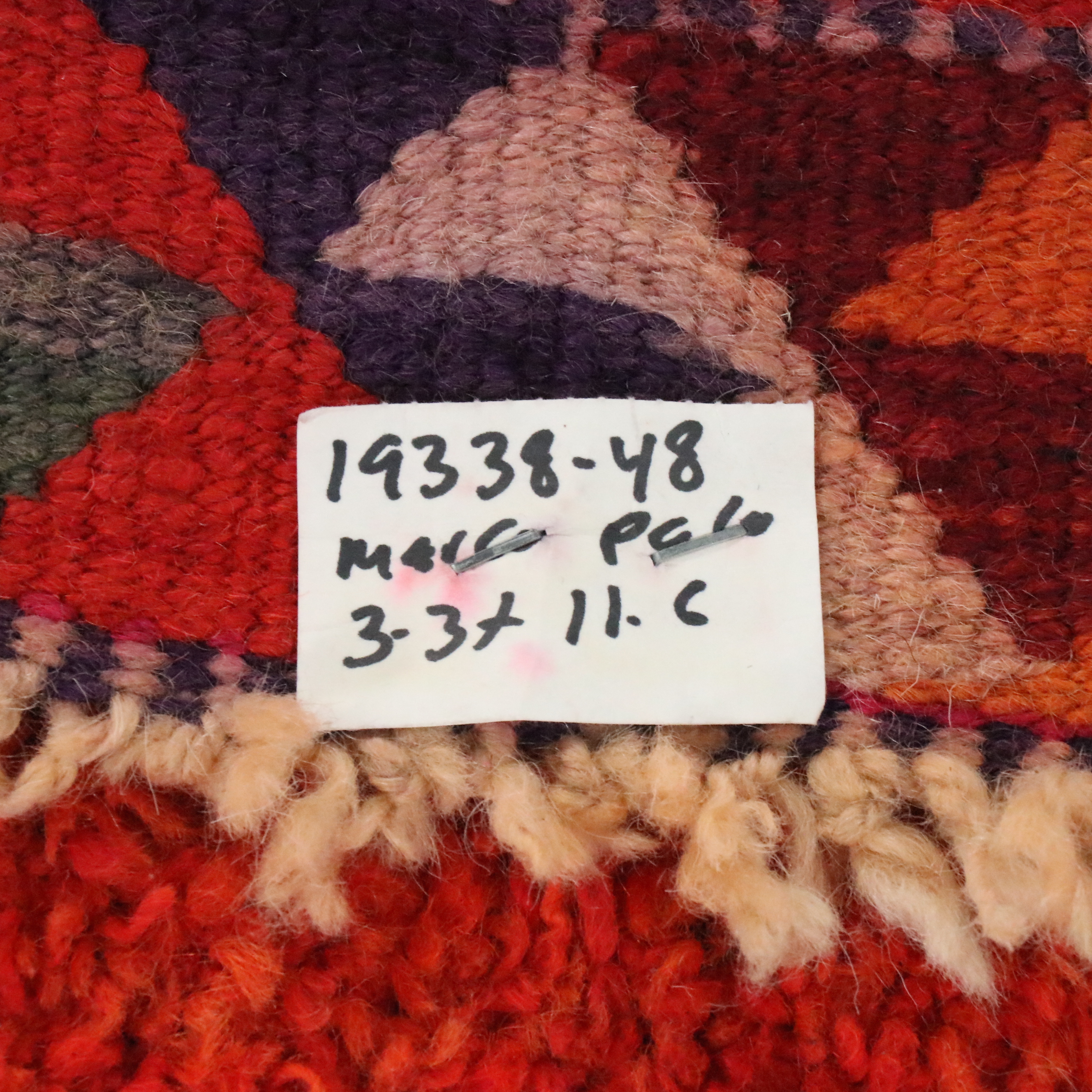 3'4 x 11'7 Hand-Knotted Moroccan Berber Carpet Runner Long Rug