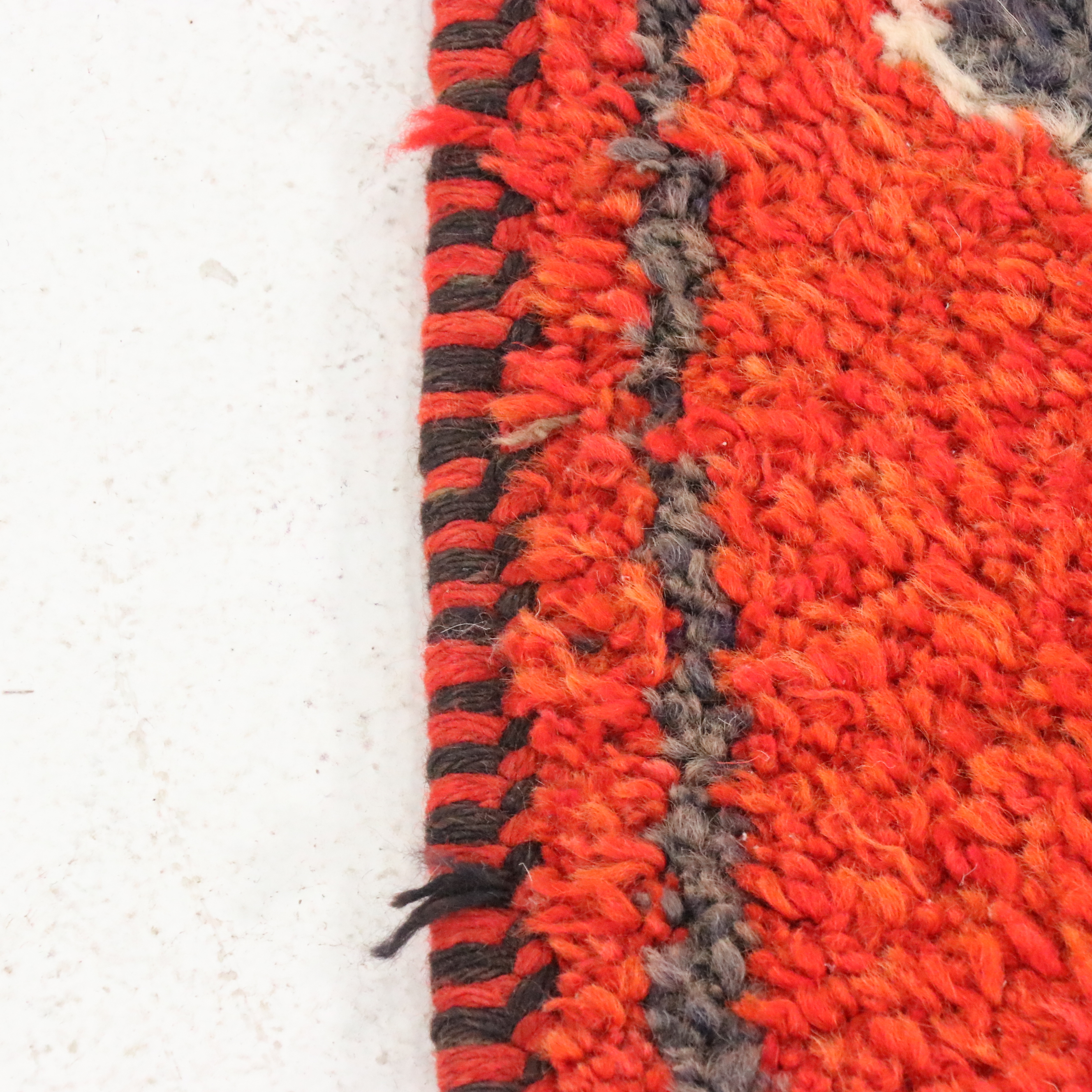 3'4 x 11'7 Hand-Knotted Moroccan Berber Carpet Runner Long Rug