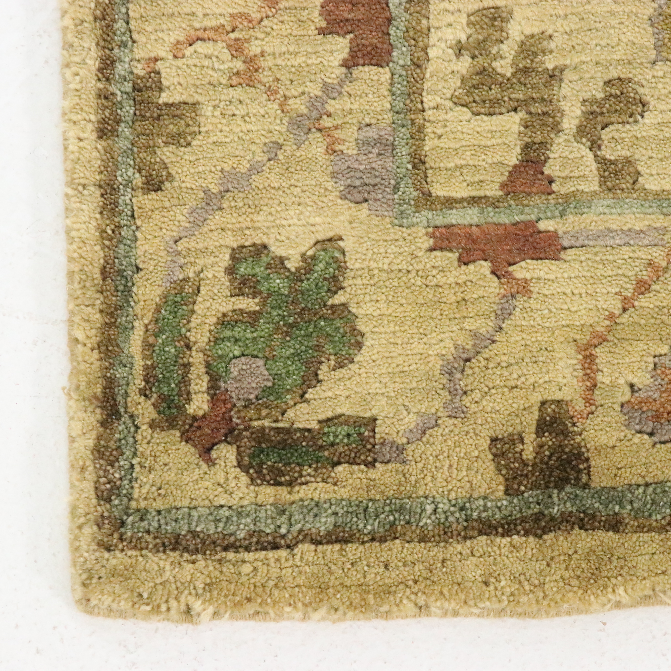 4' x 6'1 Hand-Knotted Nepali Vine Motif Area Rug