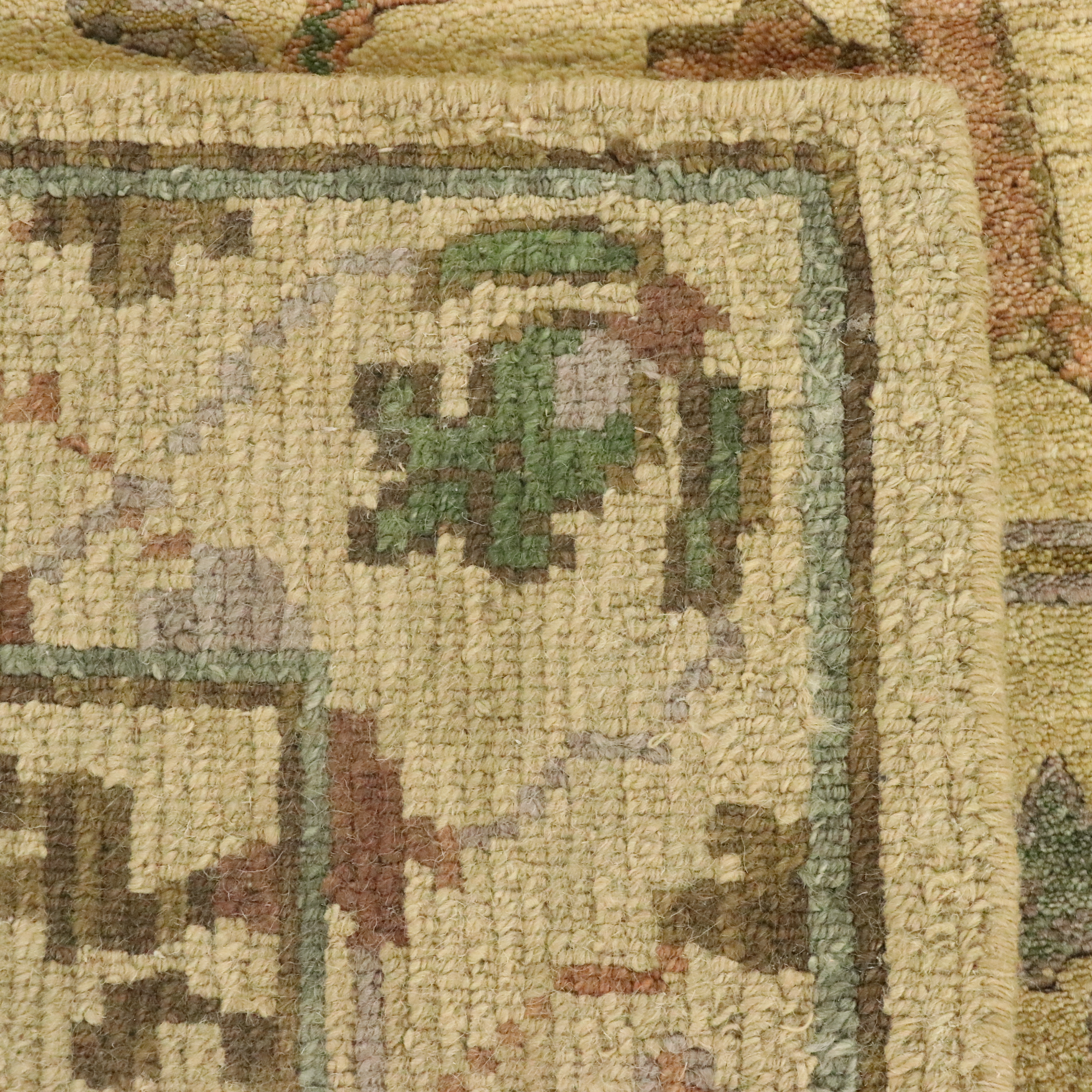 4' x 6'1 Hand-Knotted Nepali Vine Motif Area Rug