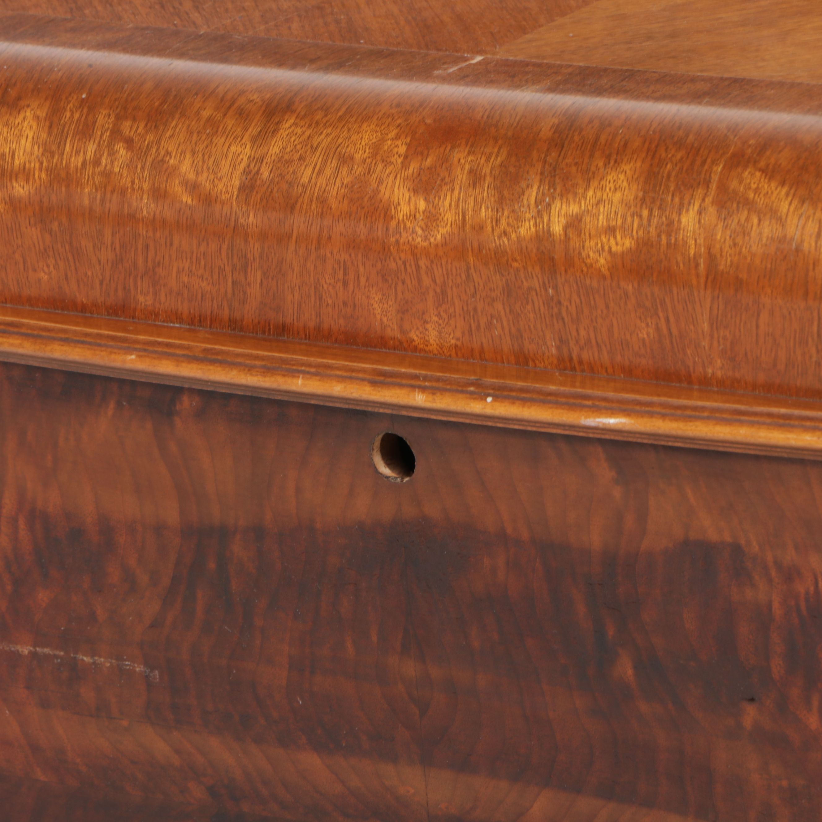 Lane Art Deco Style Burl and Walnut Waterfall Front Cedar Lined Chest