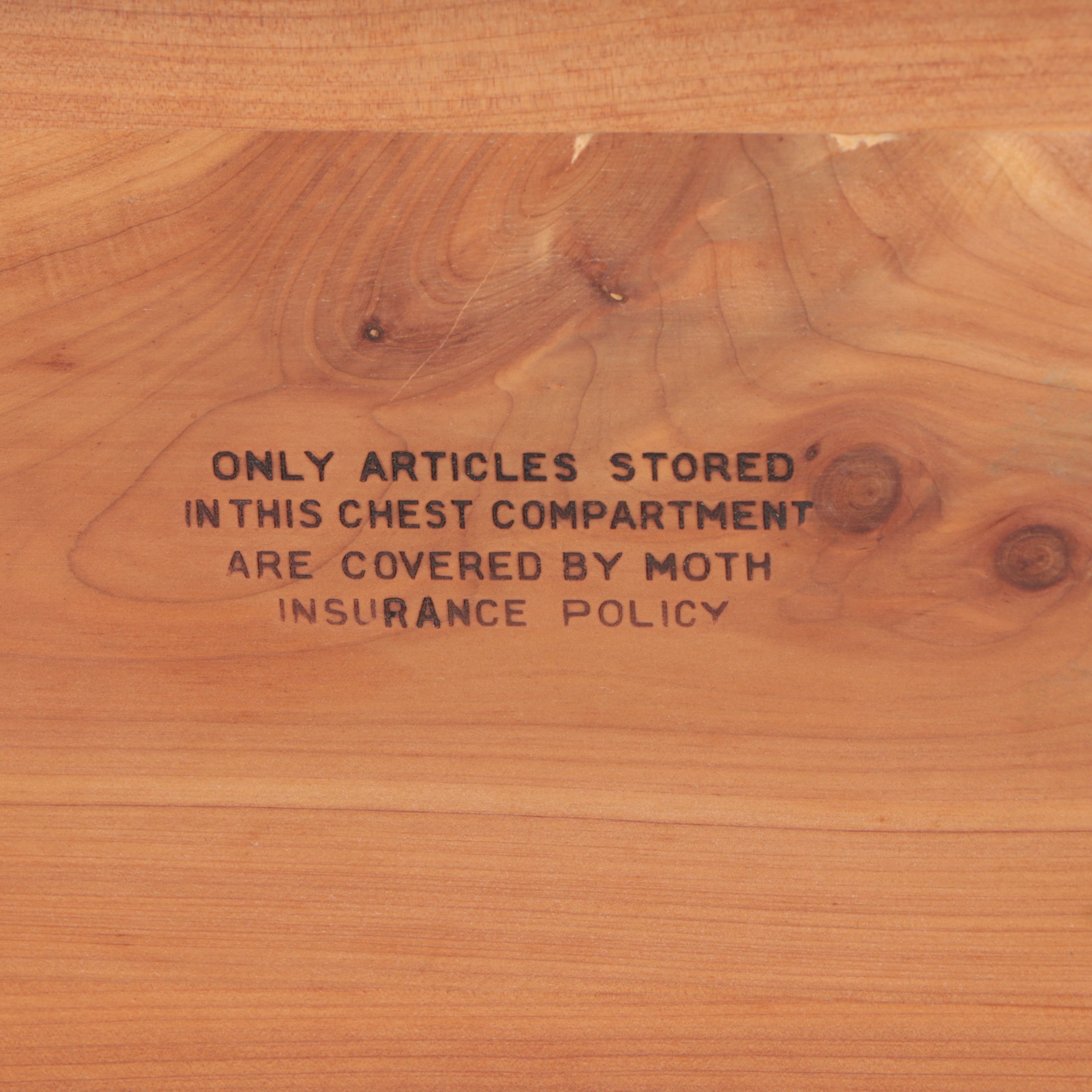 Lane Art Deco Style Burl and Walnut Waterfall Front Cedar Lined Chest