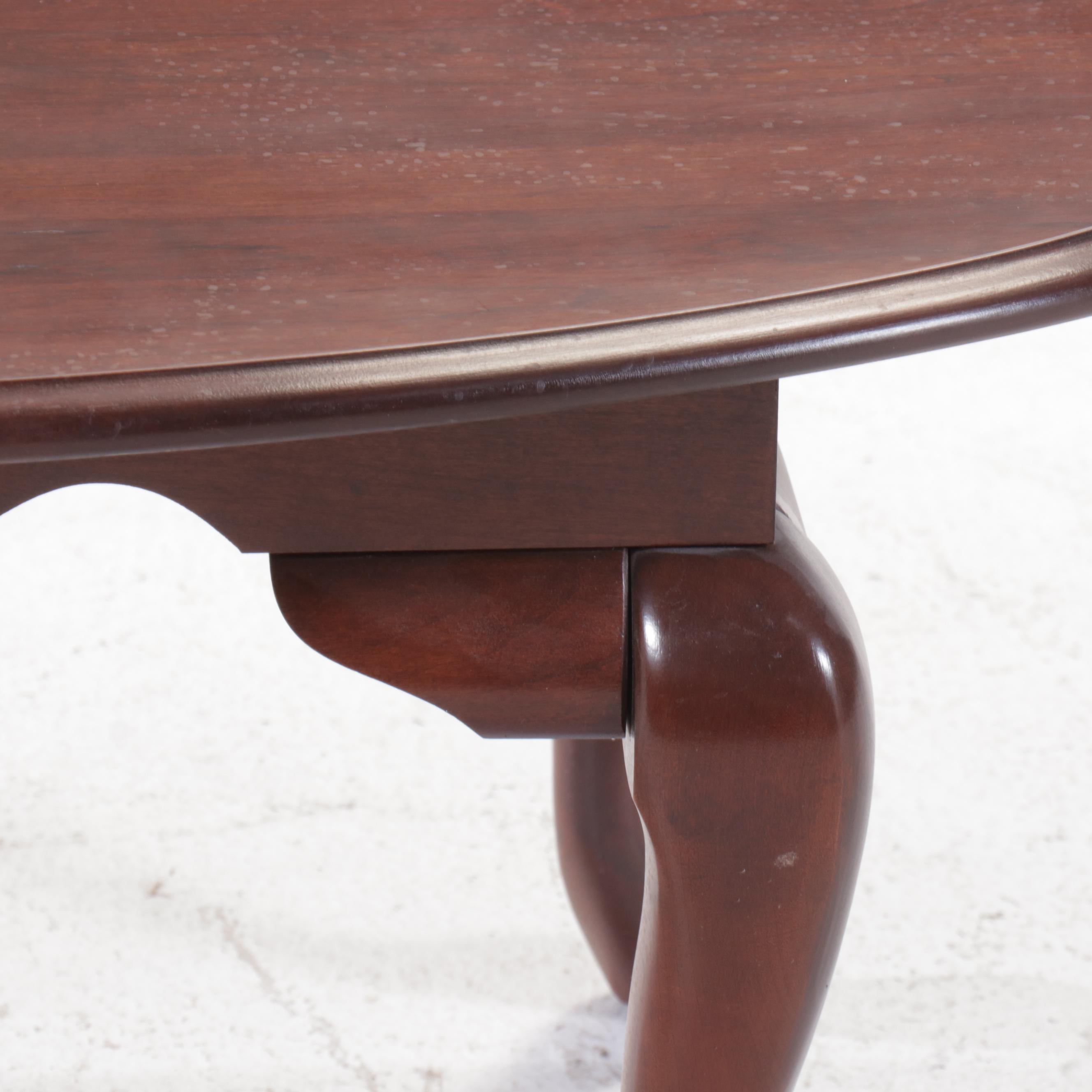 Queen Anne Style Mahogany Coffee Table