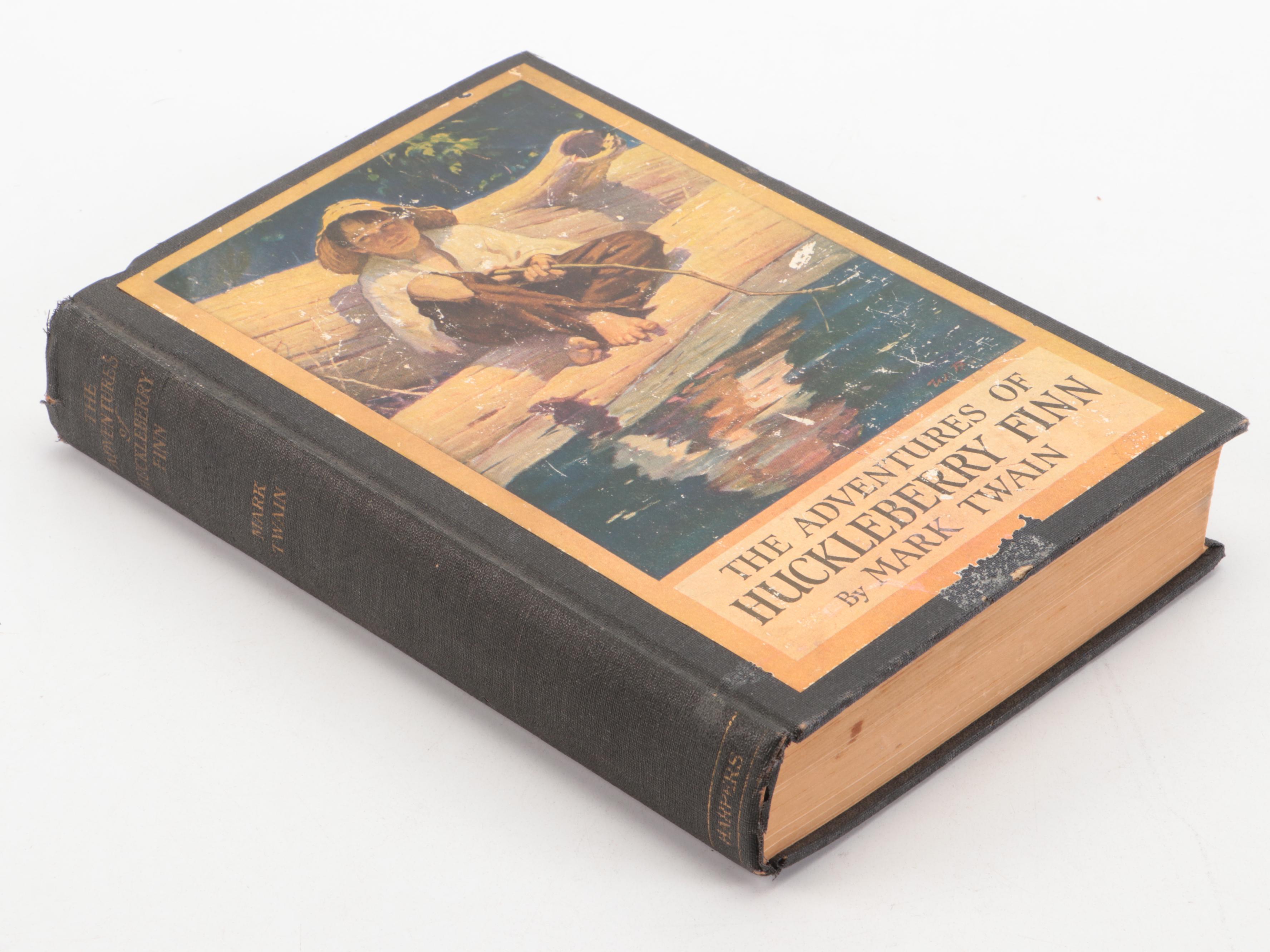 Worth Brehm Illustrated "The Adventures of Huckleberry Finn" by Mark Twain, 1937