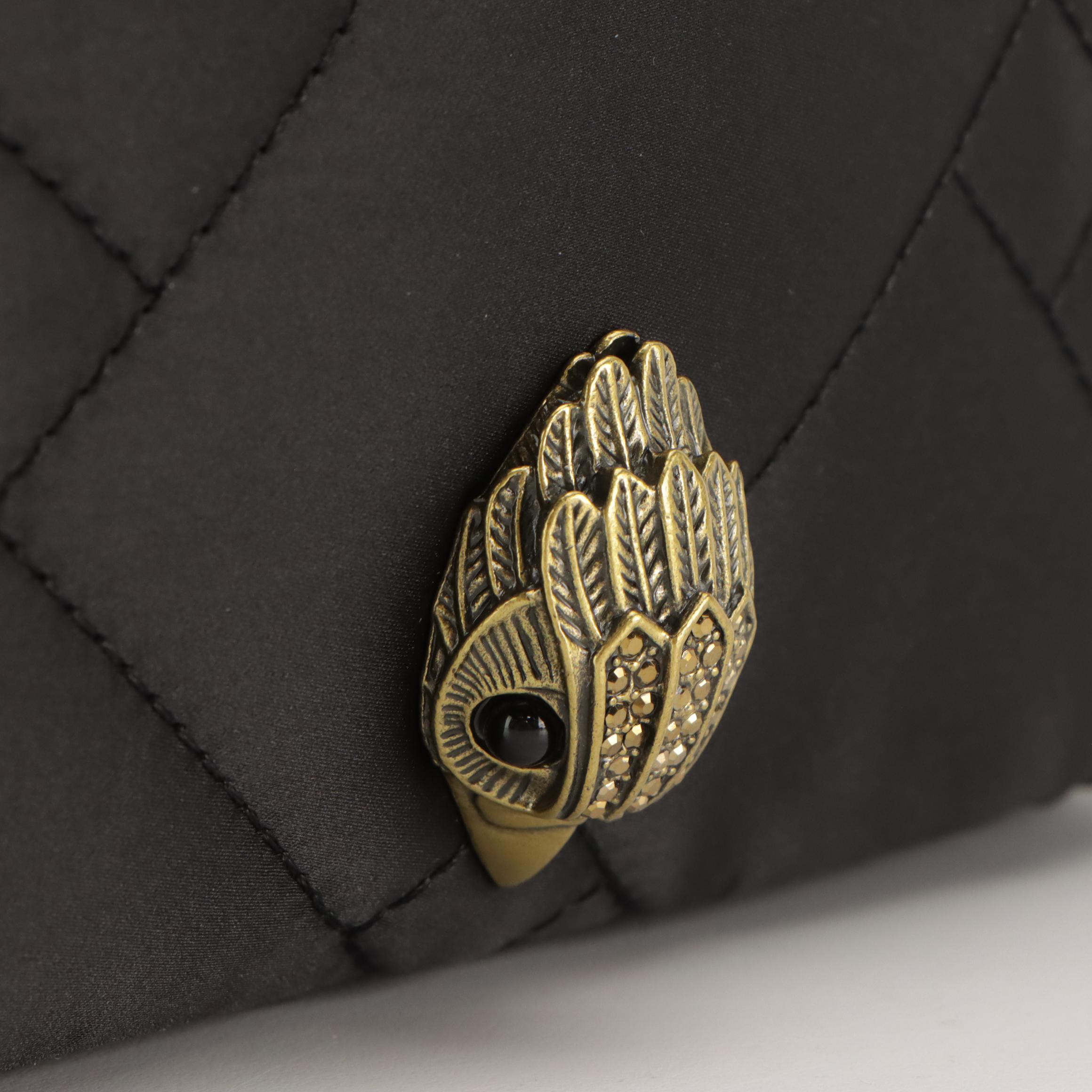 Kurt Geiger Black Quilted Recycled Two-Way Crossbody Bag