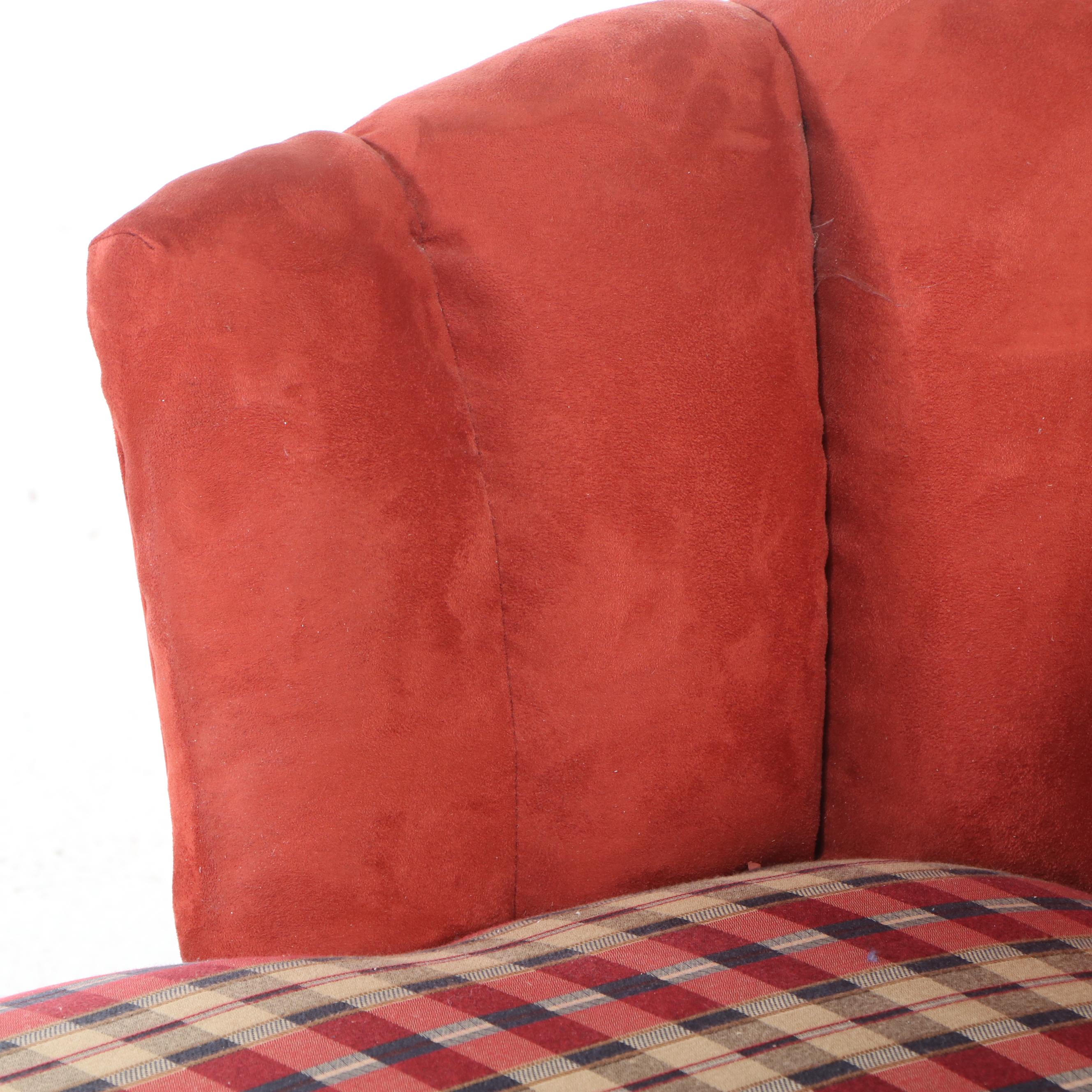 Mixed Fabric Upholstered Chaise