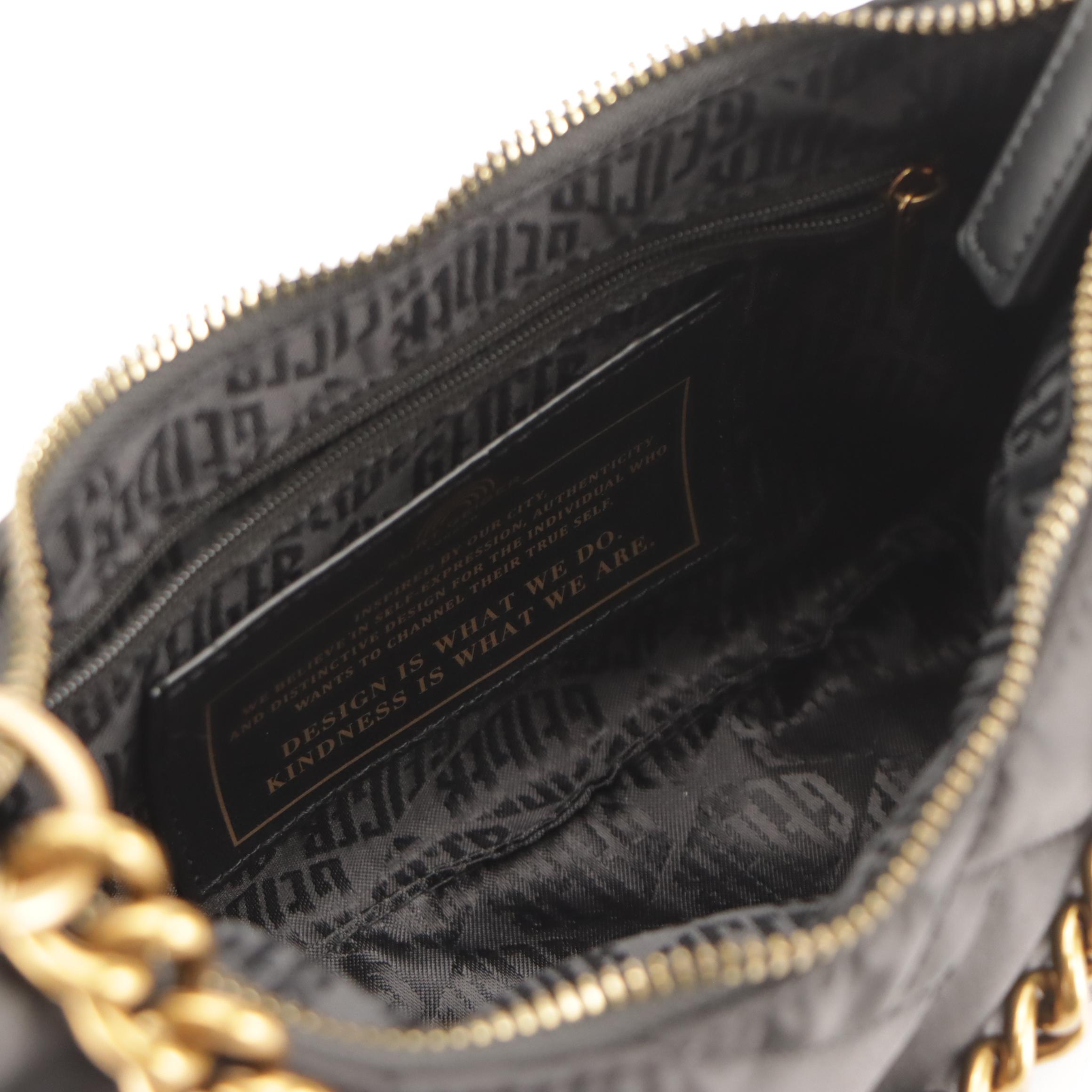 Kurt Geiger Black Quilted Recycled Two-Way Crossbody Bag