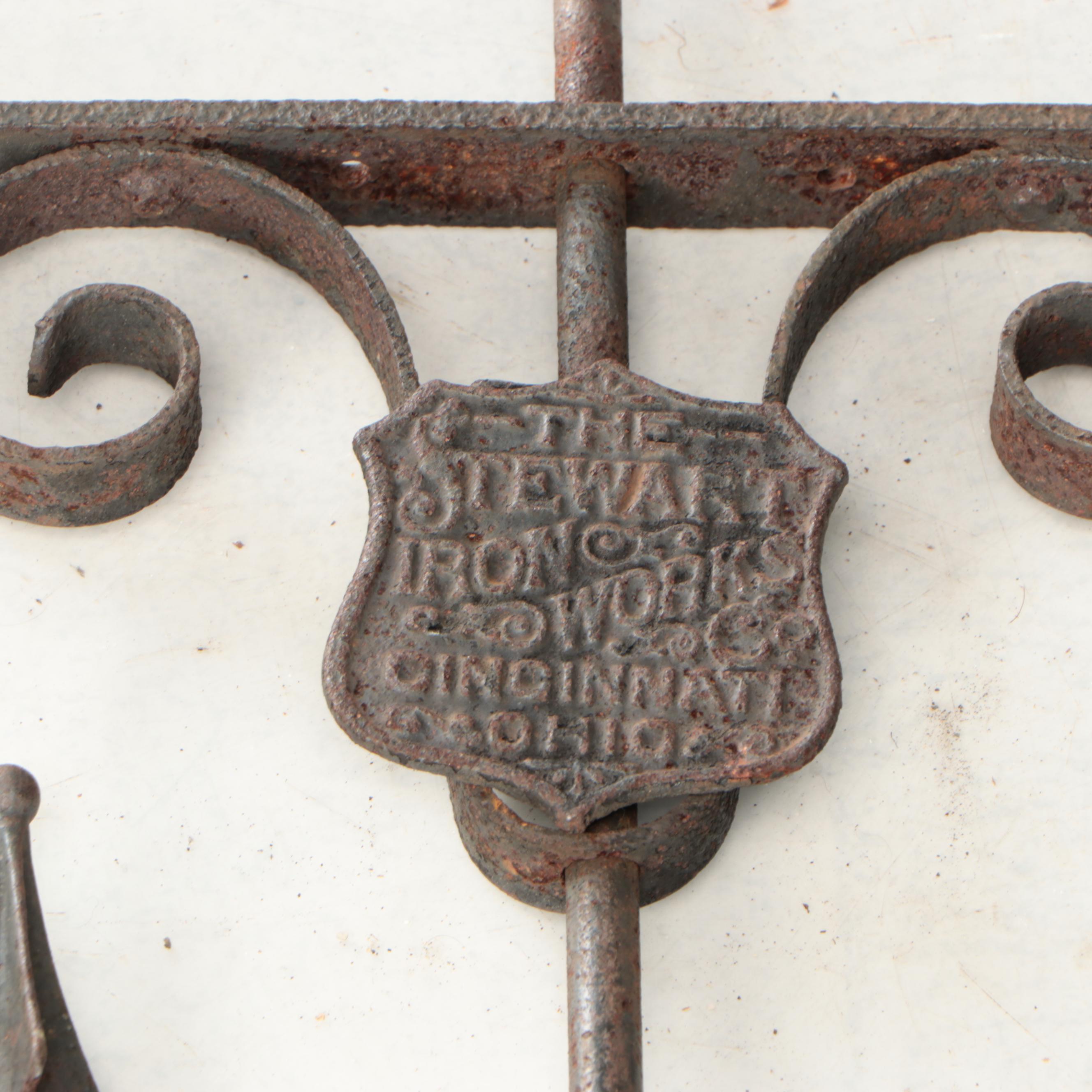 Cincinnati Stewart Ironworks Cast Iron Gate, Late 19th/Early 20th Century
