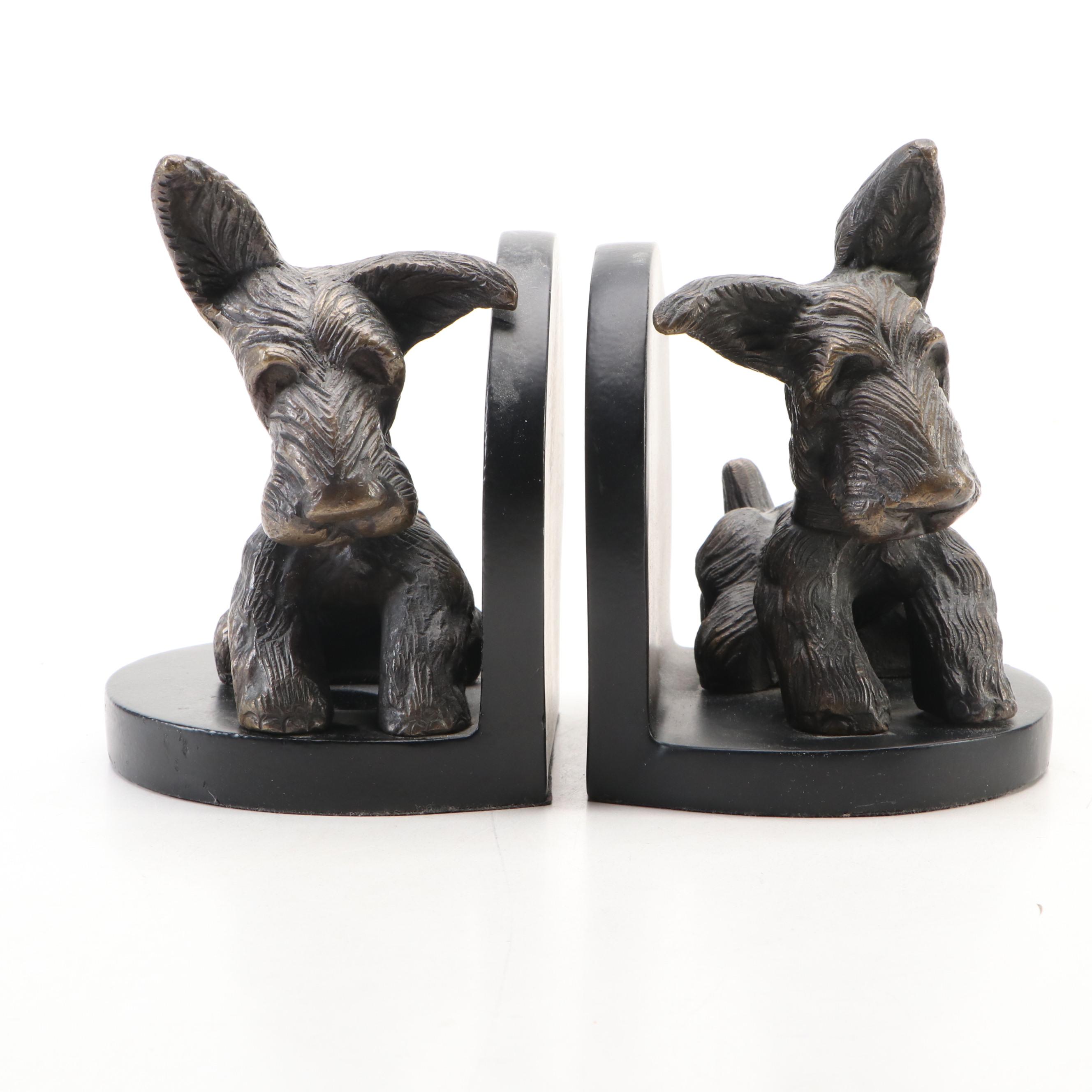 Bronze Finished Scottie Dog Bookends