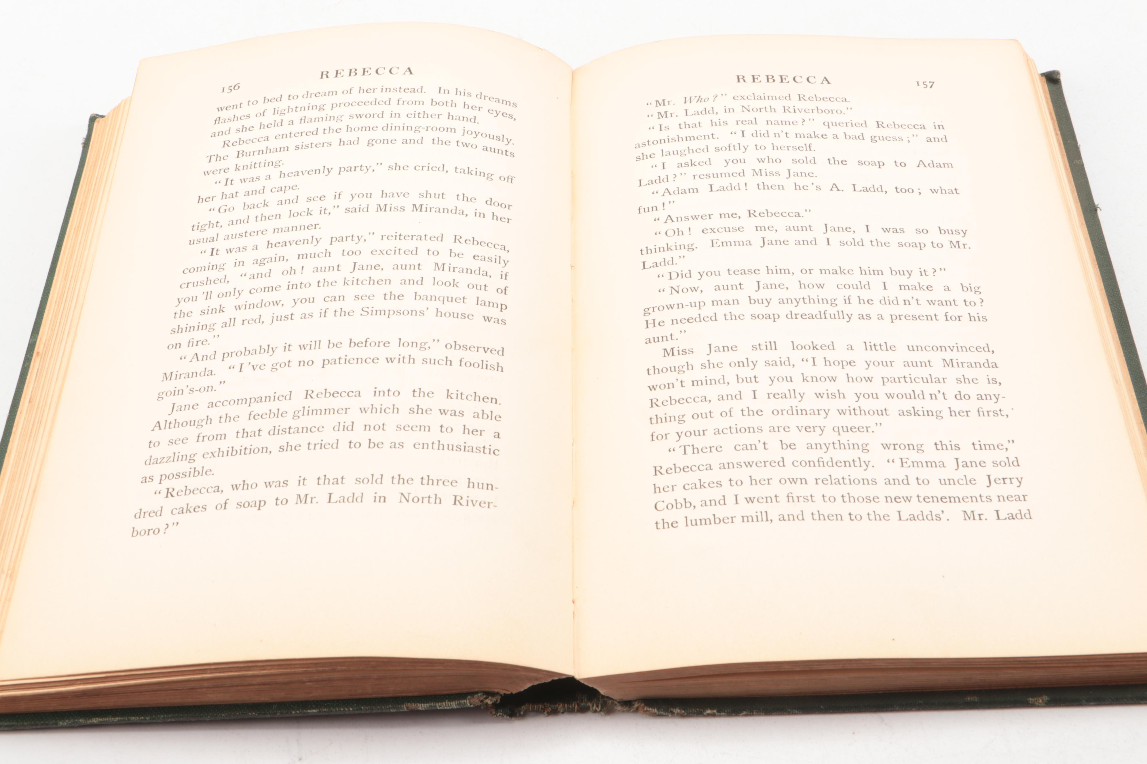 First Edition "Rebecca of Sunnybrook Farm" by Kate Douglas Wiggin, 1903