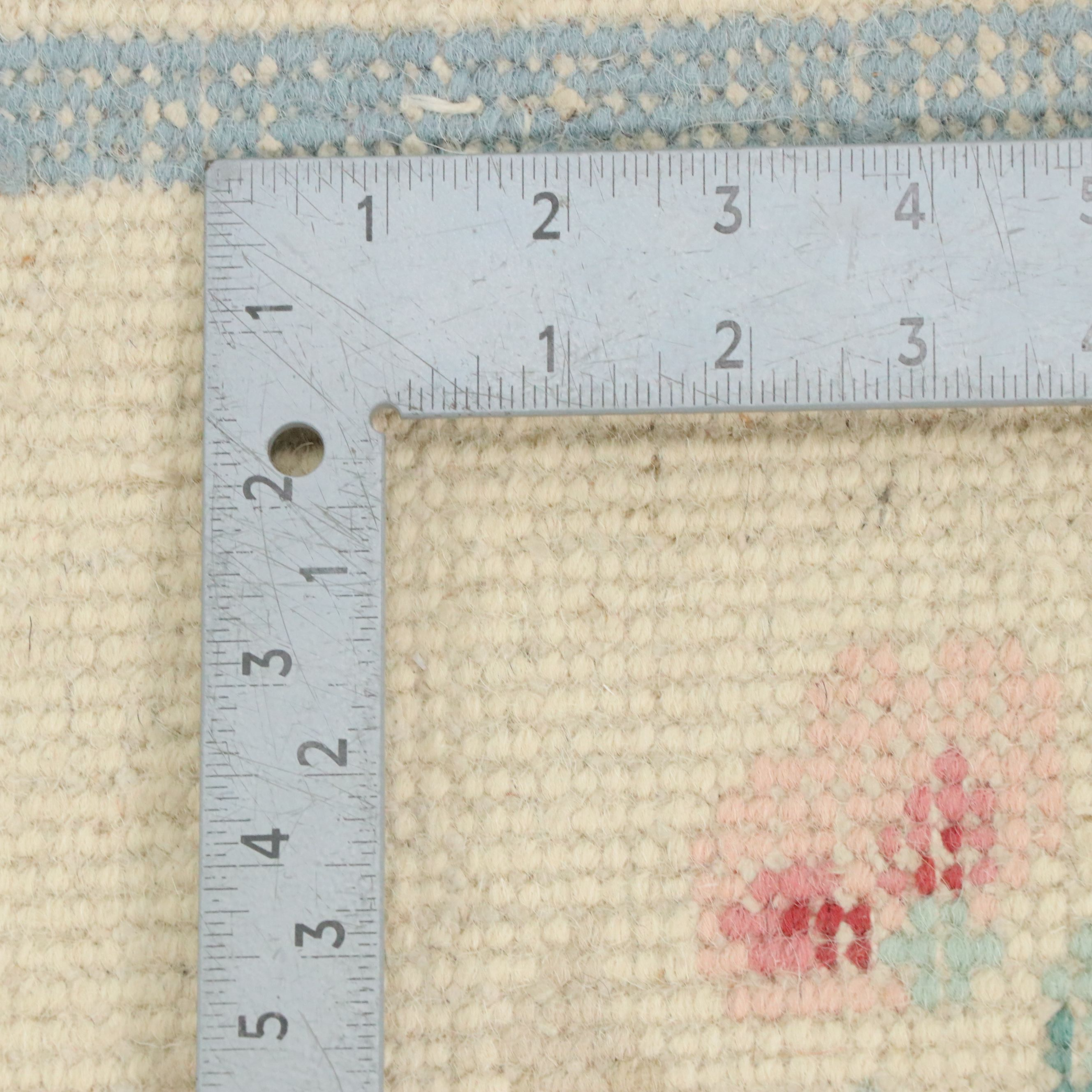 8'1 x 10'4 Hand-Knotted Chinese Pastel Floral Trellis Area Rug