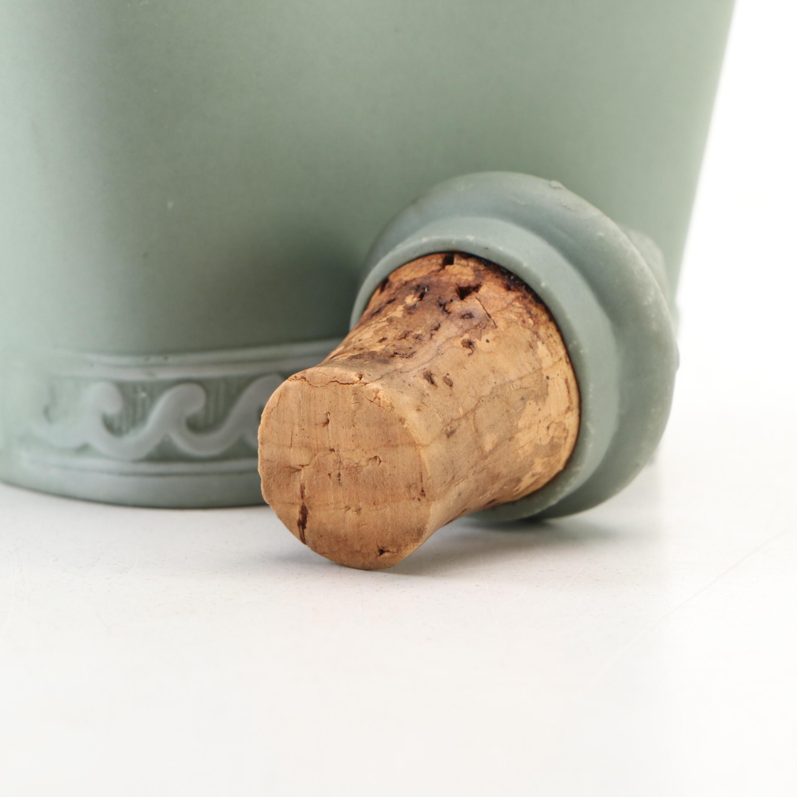 Schafer & Vater German Jasperware Bottle Flask, Late 19th/ Early 20th Century