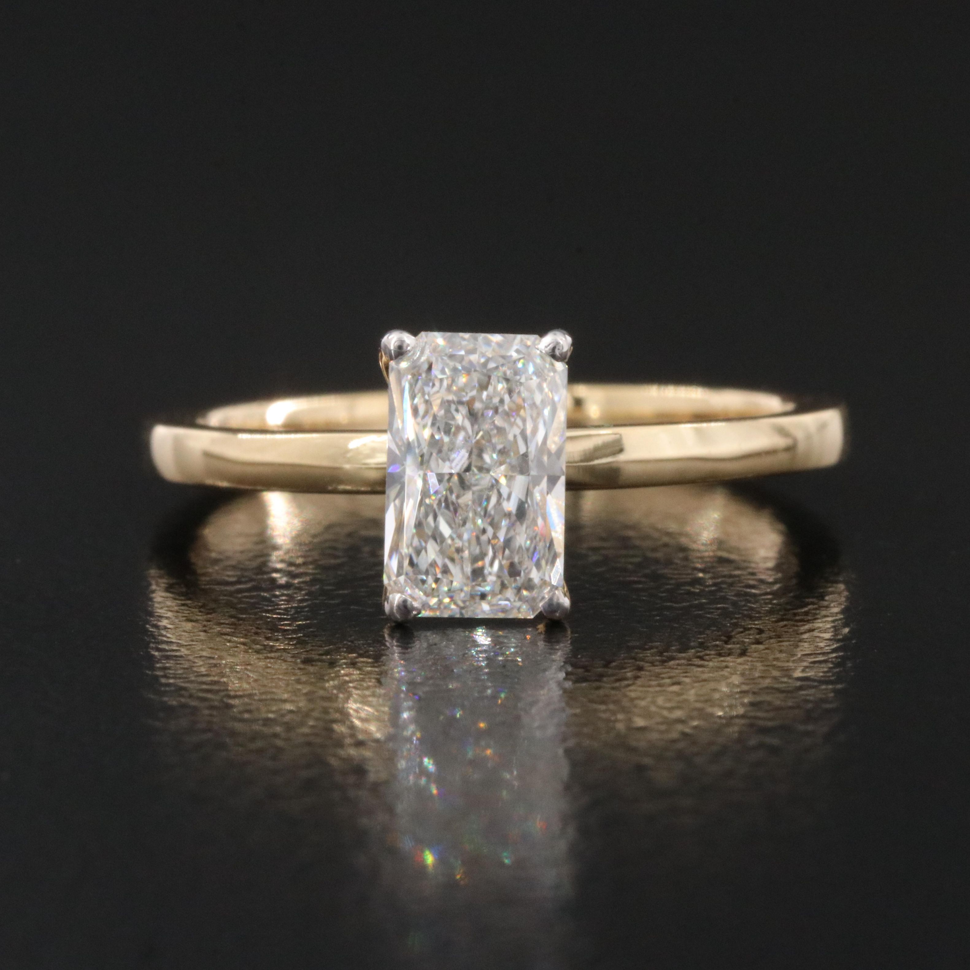 14K 1.01 CT Lab Grown Diamond Solitaire Ring with IGI Report