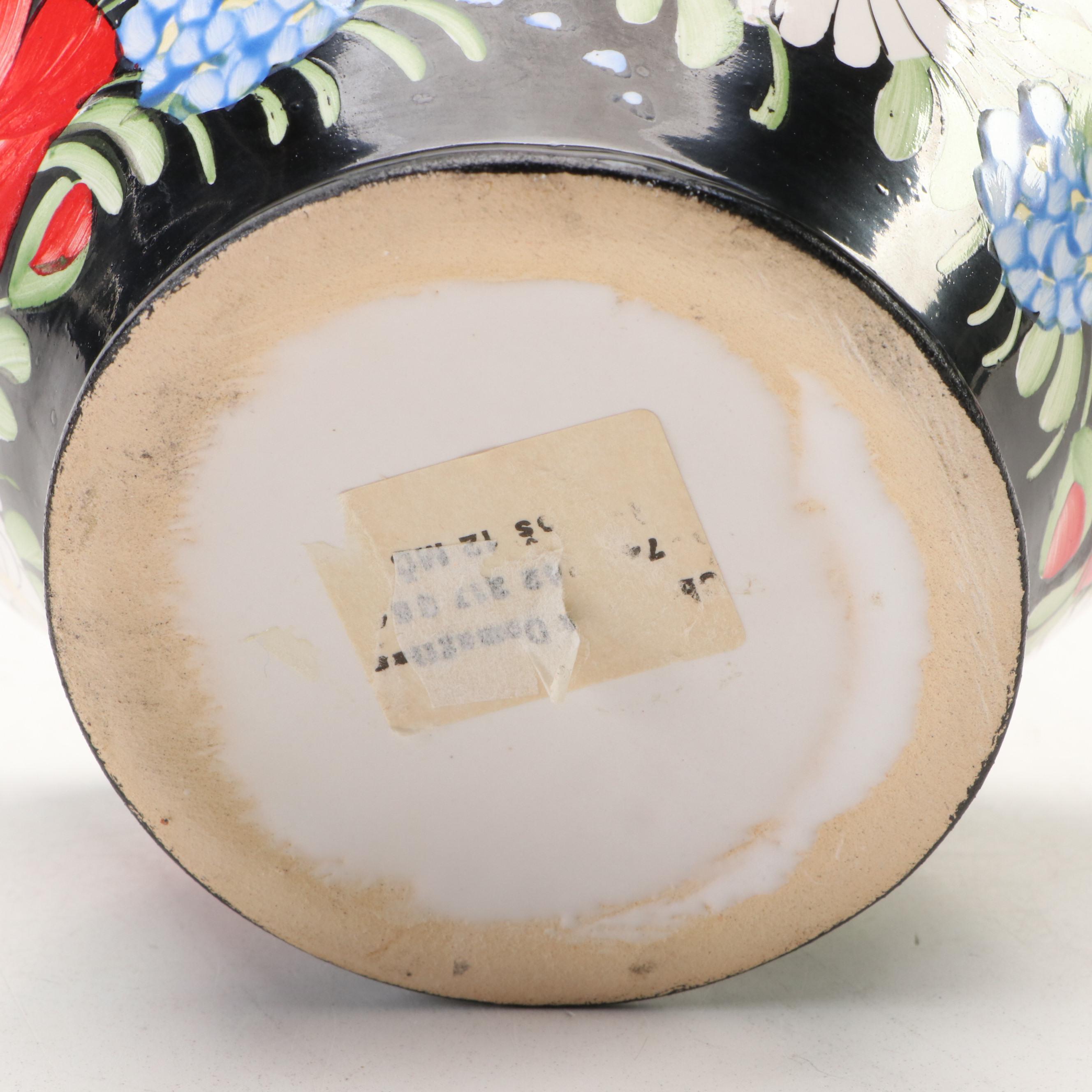 Chodovia Pottery Platter with Other Eastern European Style Ceramic Basket