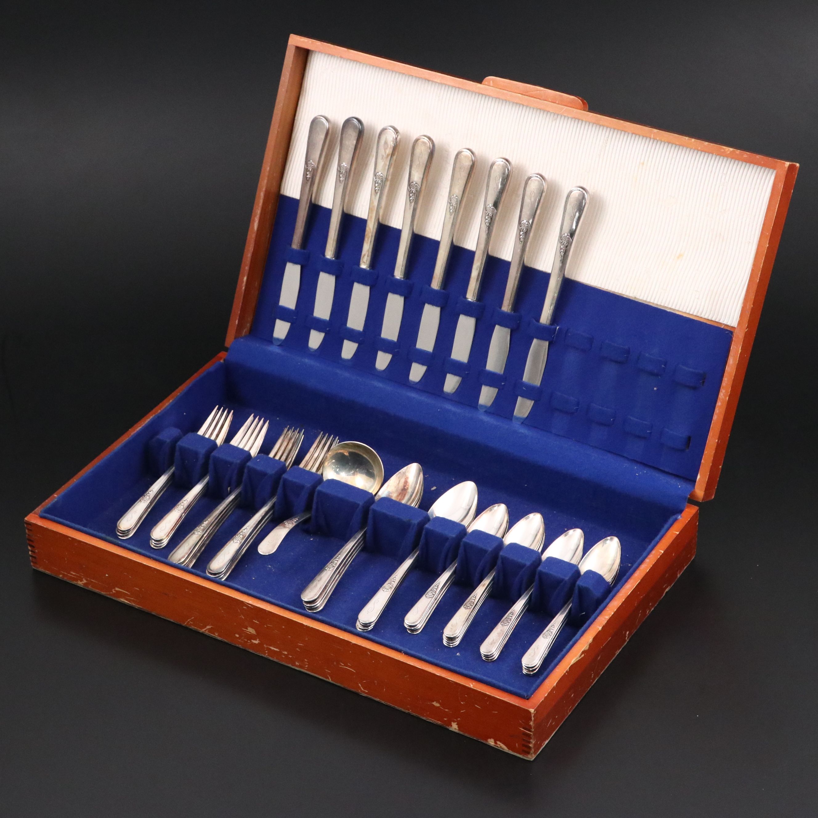 International Silver "Youth" Silver Plate Flatware with Storage Chest