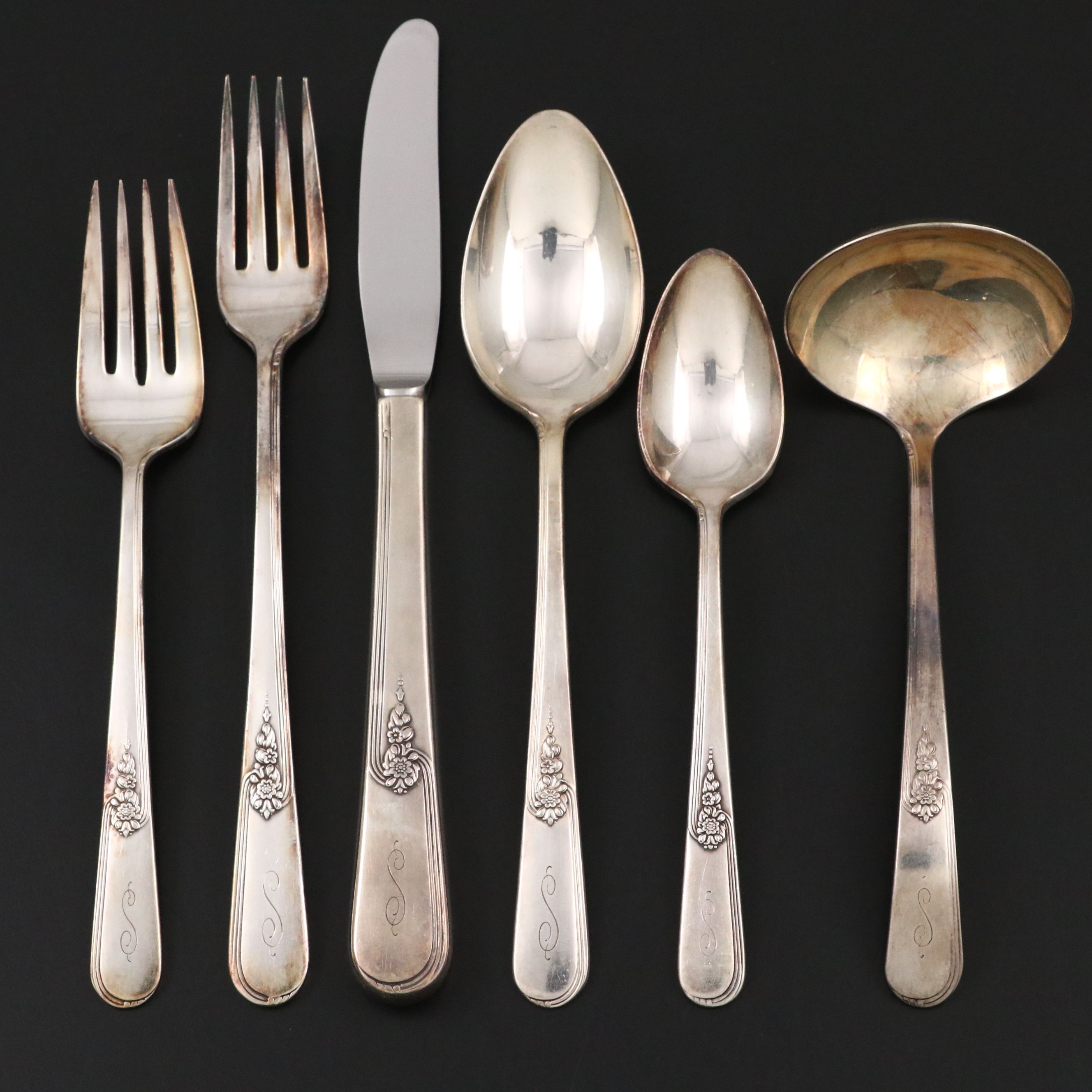 International Silver "Youth" Silver Plate Flatware with Storage Chest