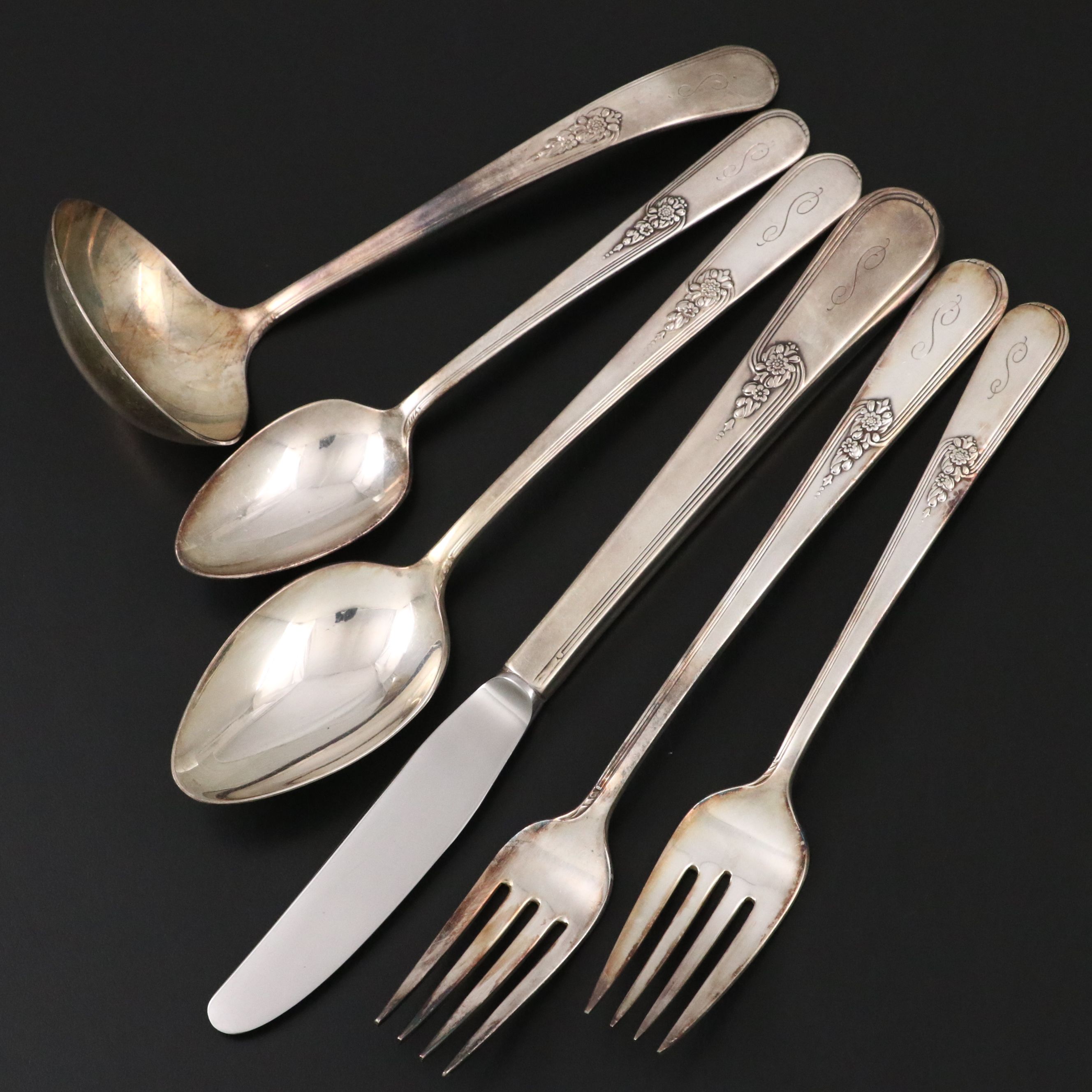 International Silver "Youth" Silver Plate Flatware with Storage Chest