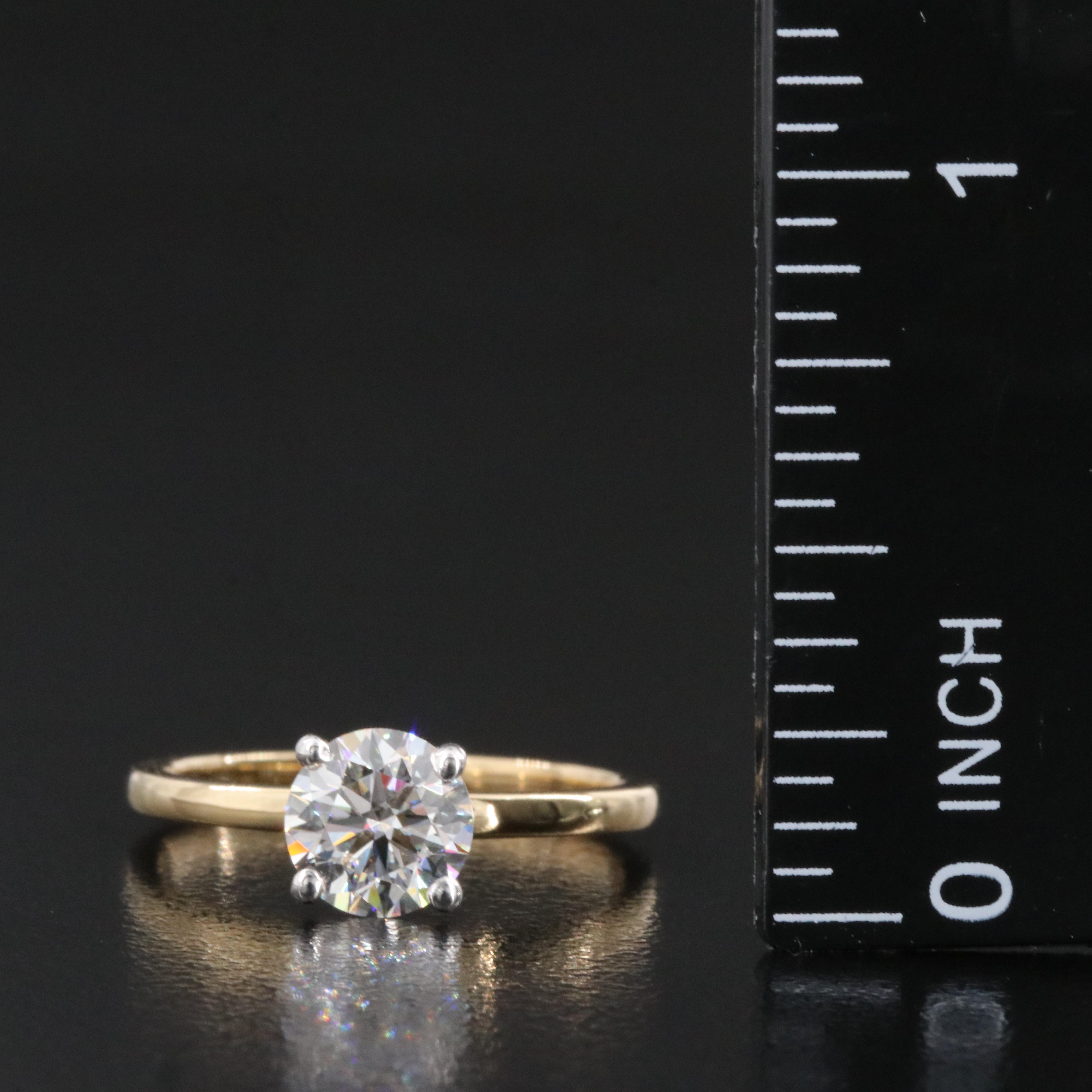 14K 1.05 CT Lab Grown Diamond Solitaire Ring with IGI Report