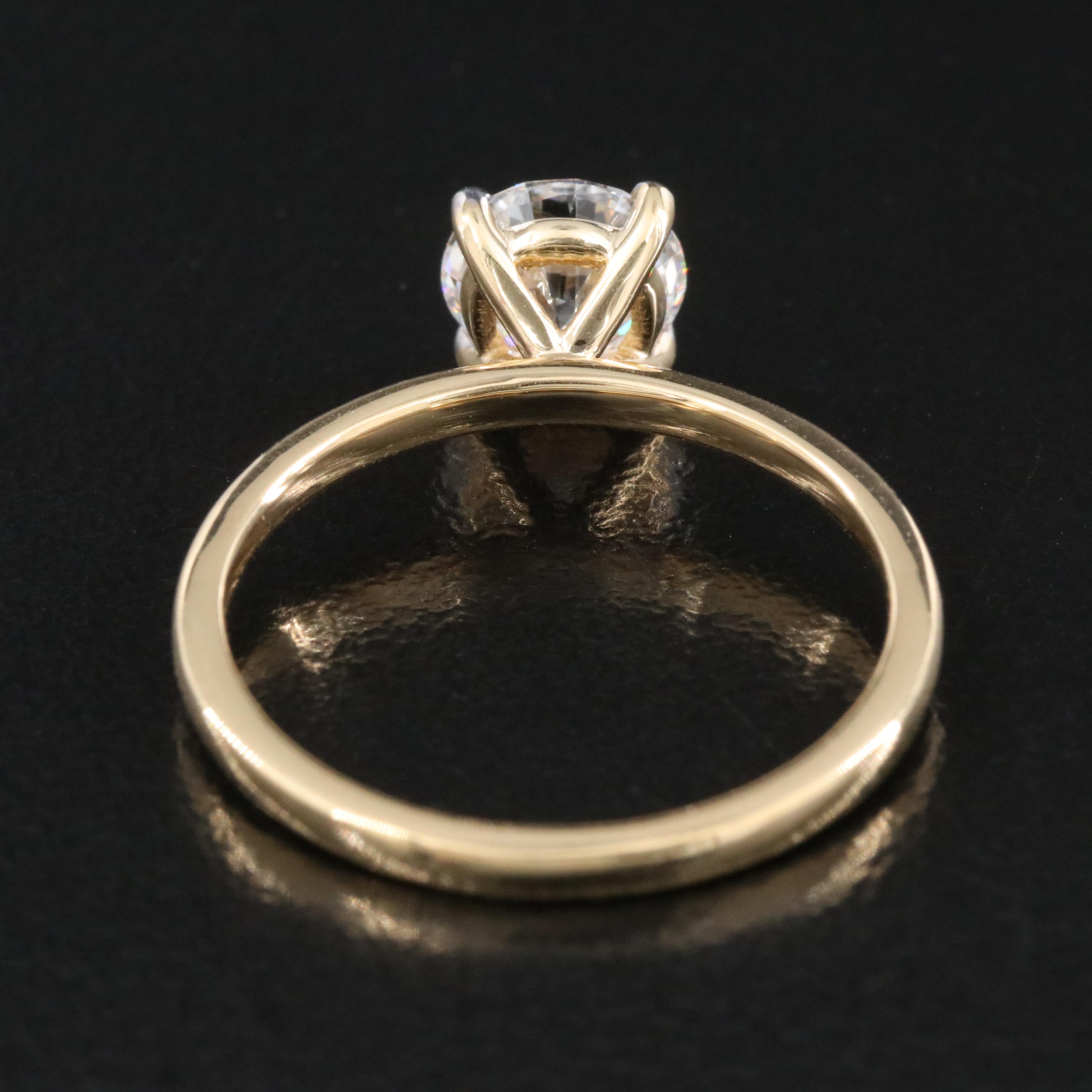 14K 1.05 CT Lab Grown Diamond Solitaire Ring with IGI Report