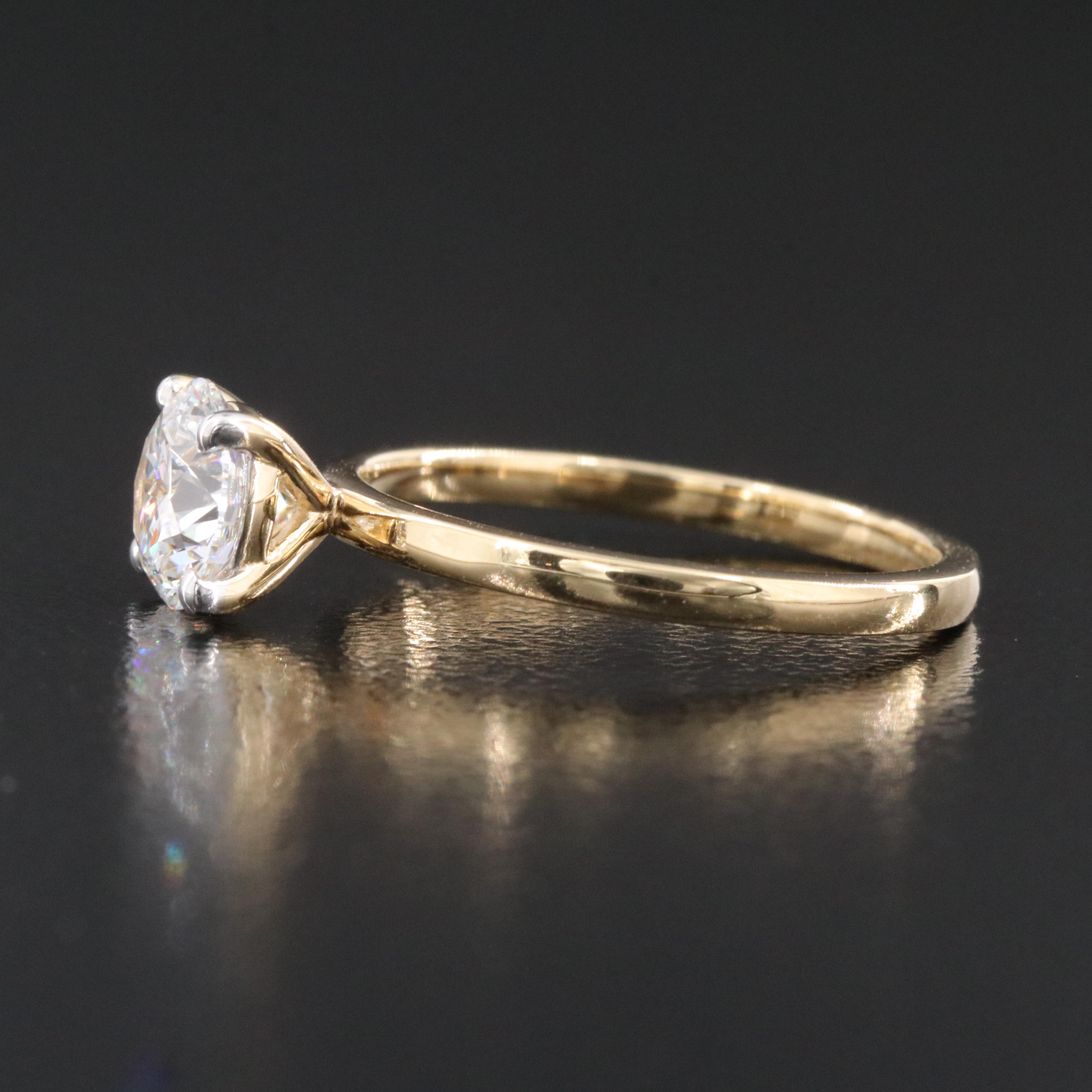 14K 1.05 CT Lab Grown Diamond Solitaire Ring with IGI Report