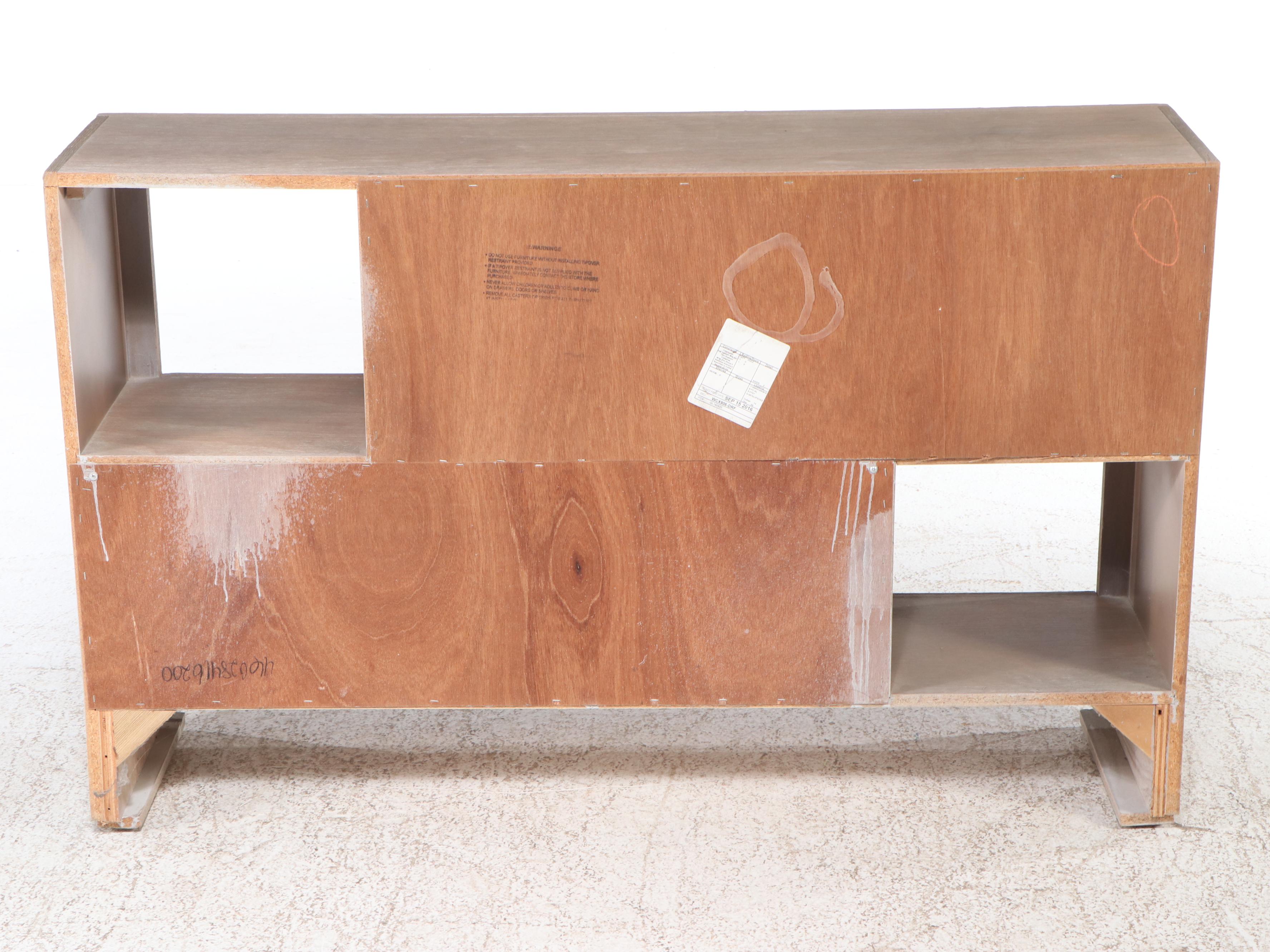 Contemporary Painted Wood Media Console