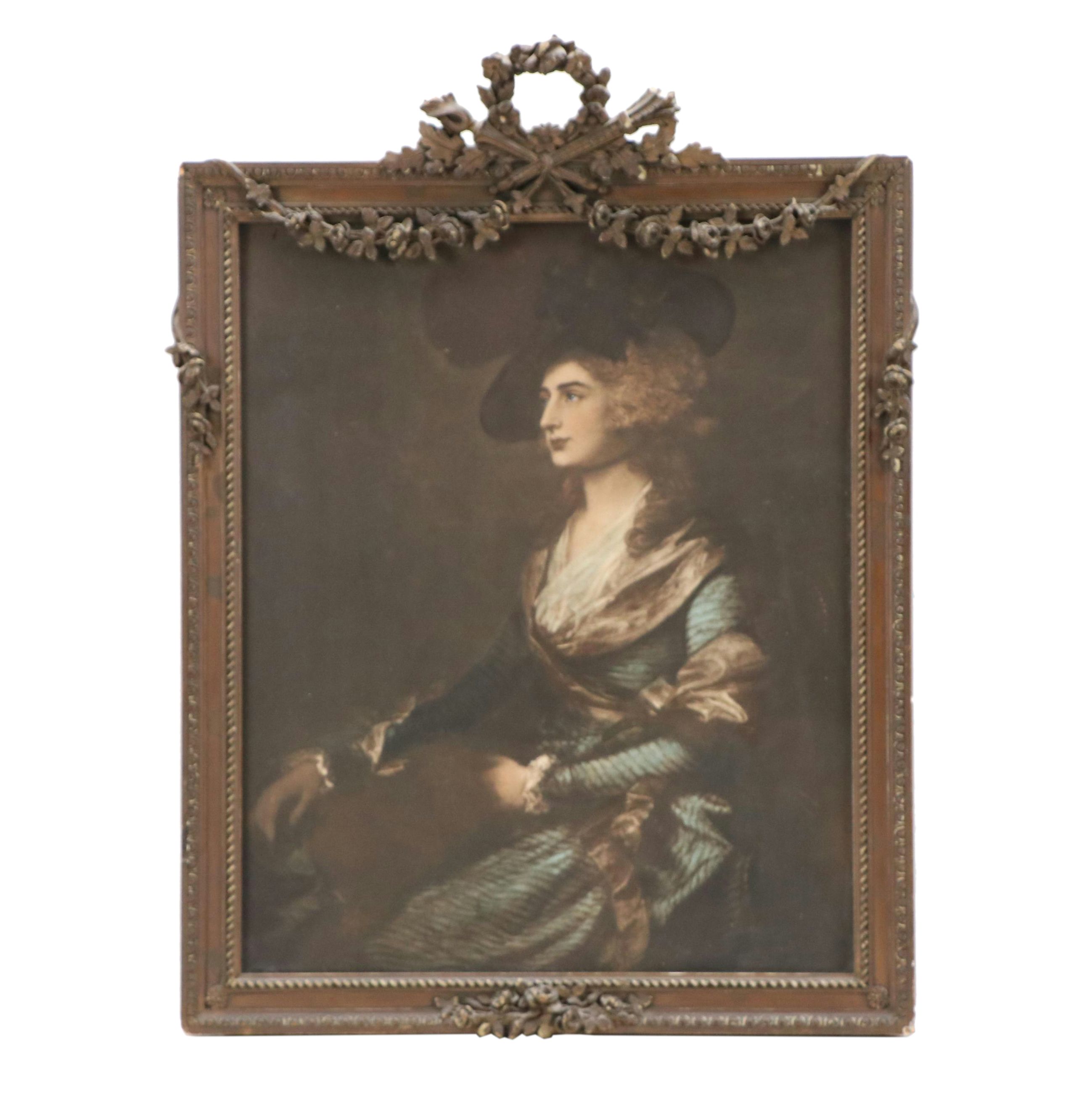 After Thomas Gainsborough Collotype "Portrait of Sarah Siddons"