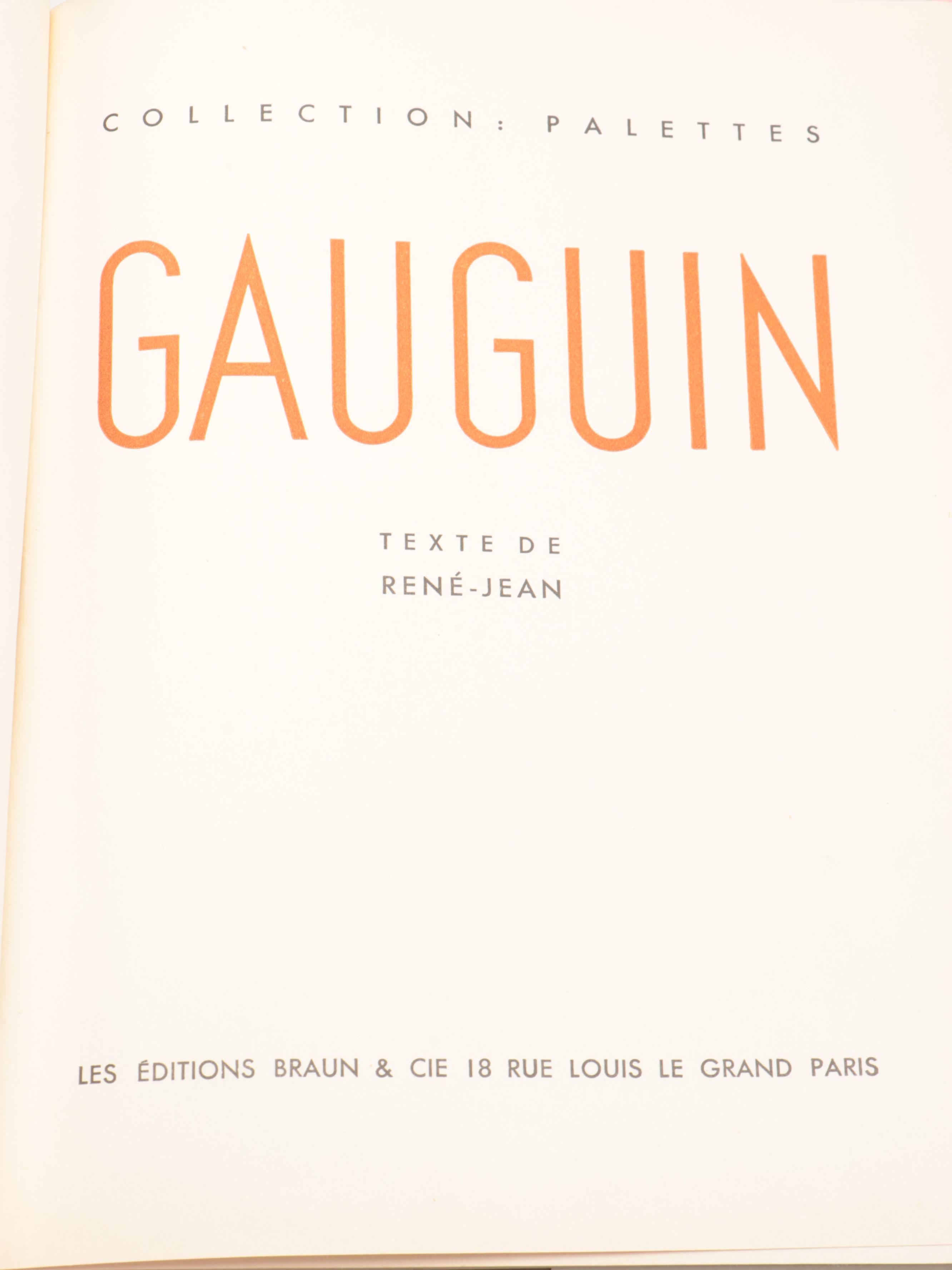 Illustrated First Edition "Gauguin" by René-Jean, 1948