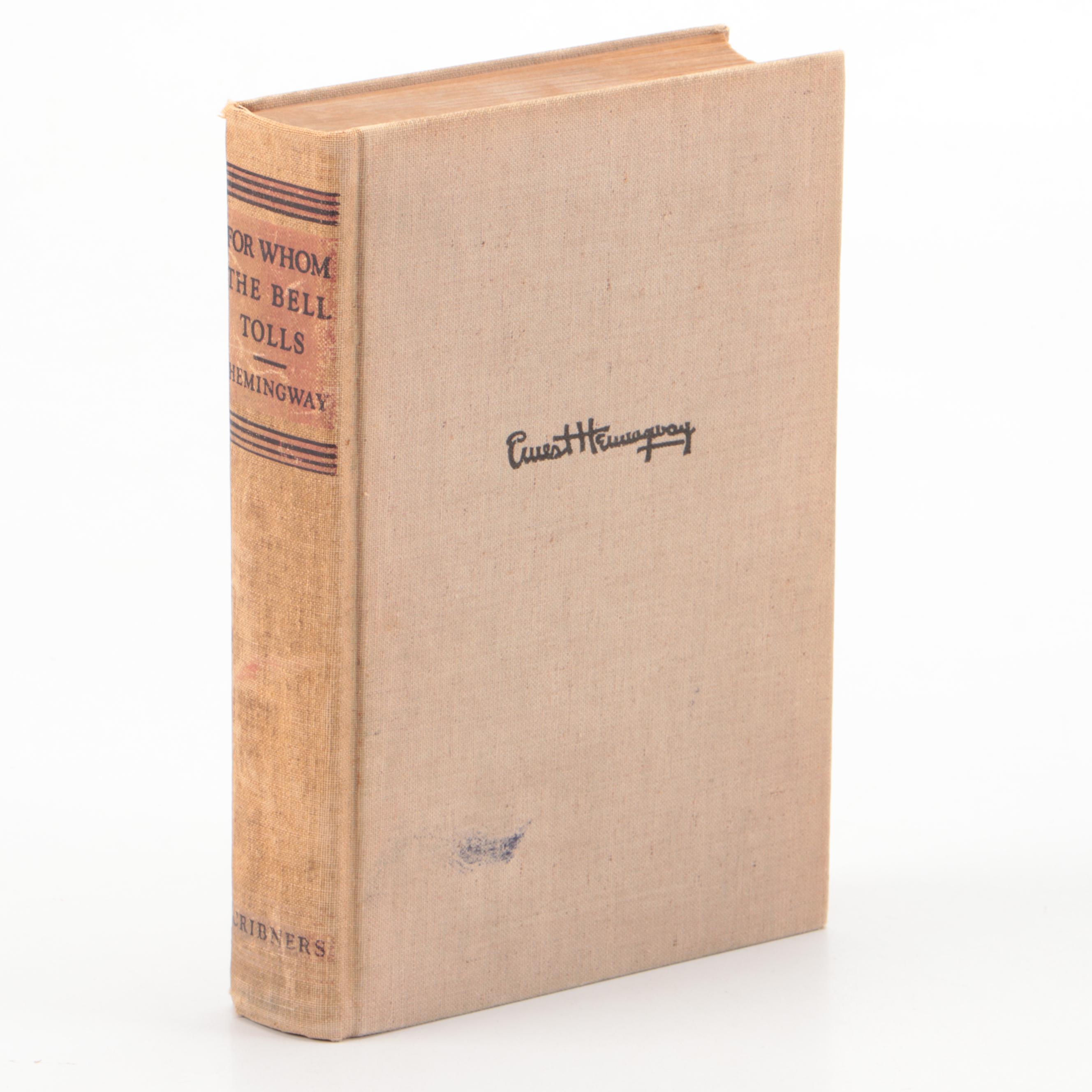 First Printing "For Whom the Bell Tolls" by Ernest Hemingway, 1940