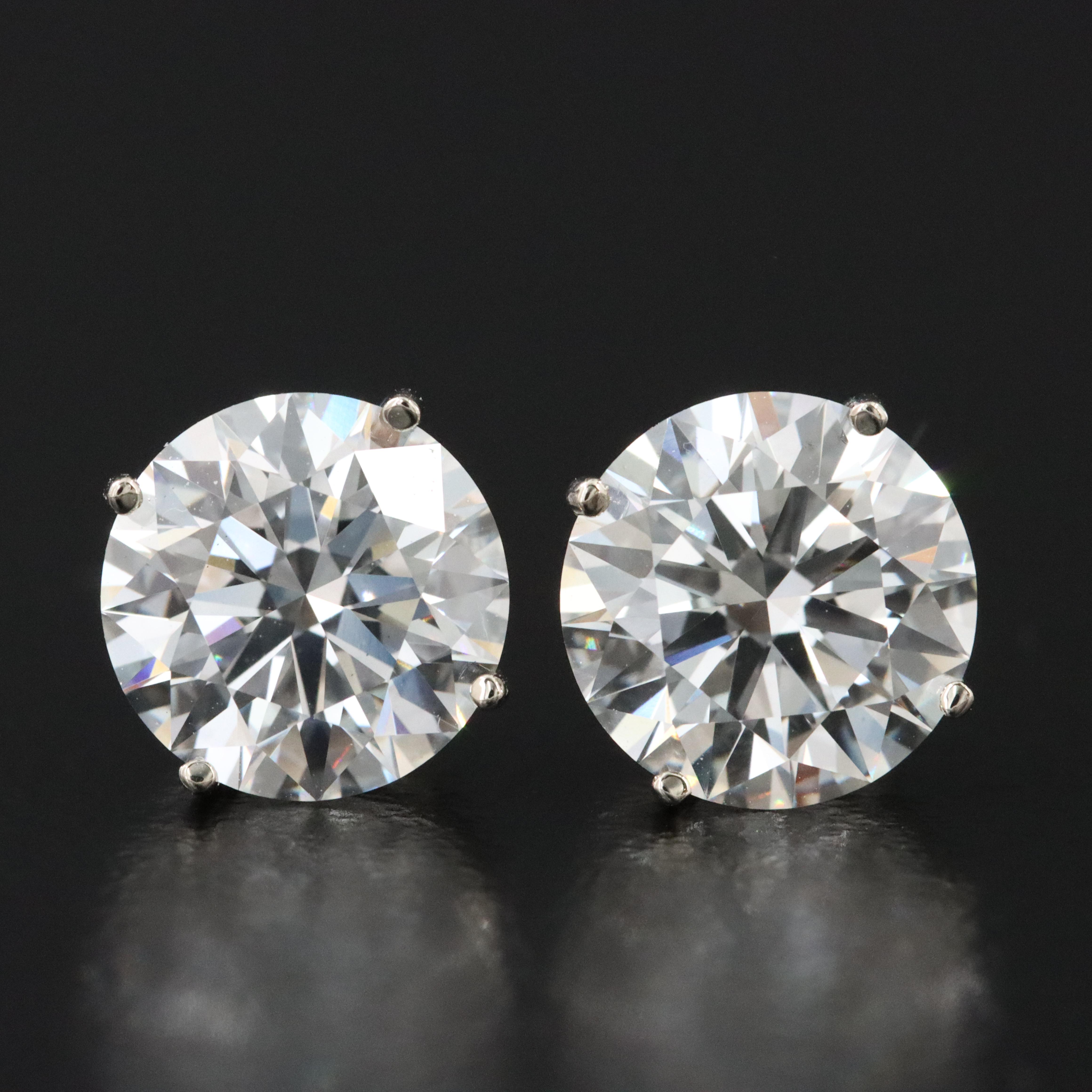 14K 4.12 CT Lab Grown Diamond Stud Earrings with IGI Reports