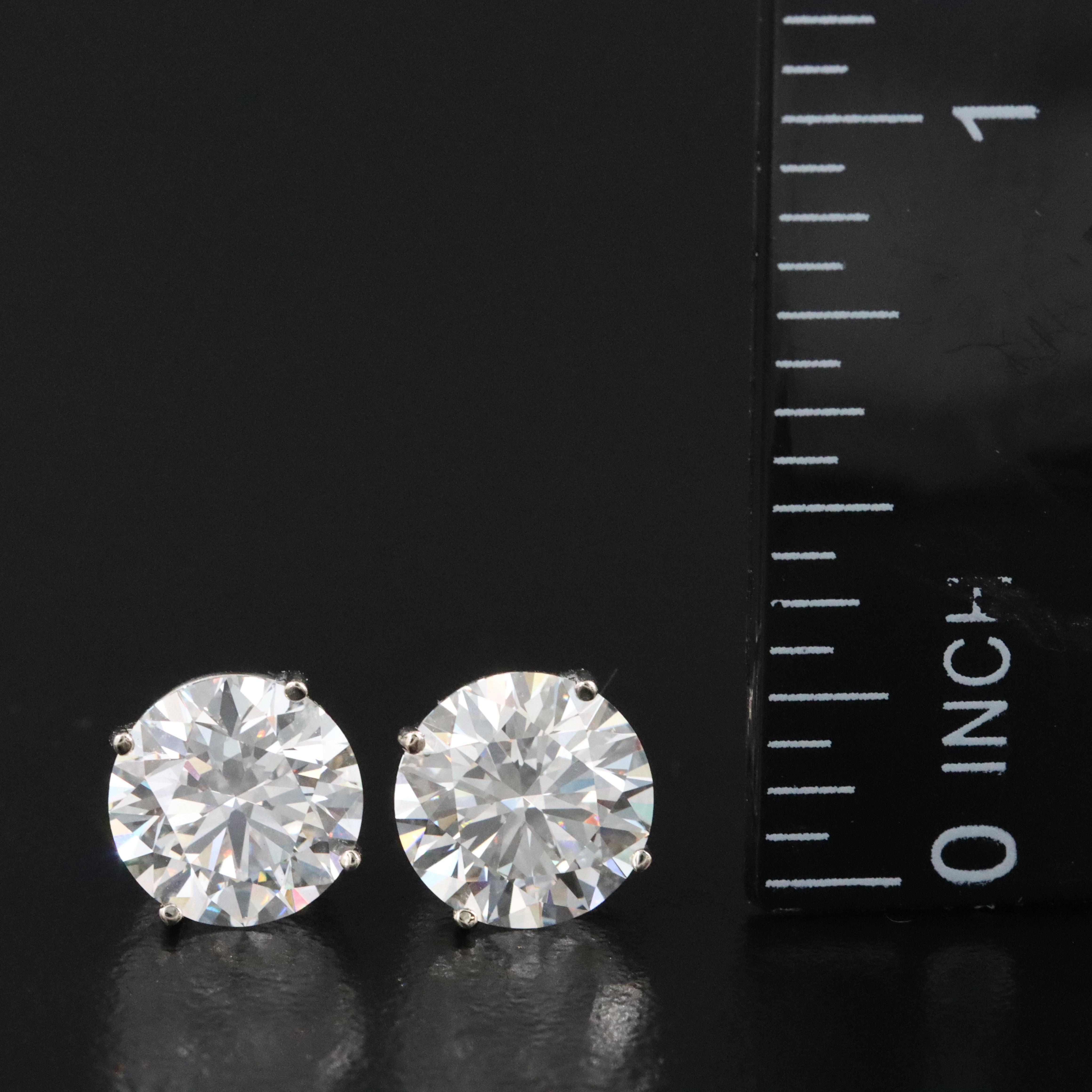 14K 4.12 CT Lab Grown Diamond Stud Earrings with IGI Reports