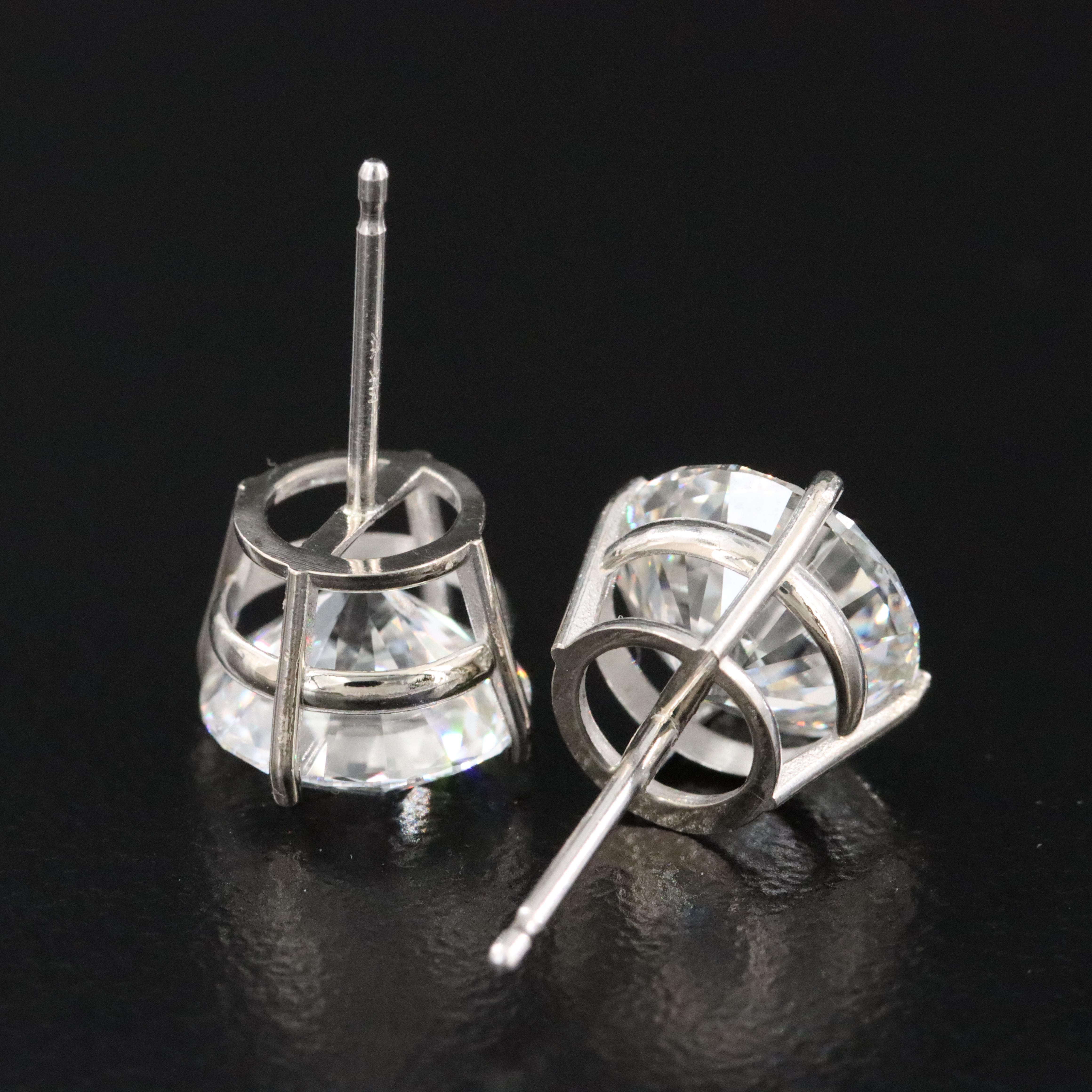 14K 4.12 CT Lab Grown Diamond Stud Earrings with IGI Reports