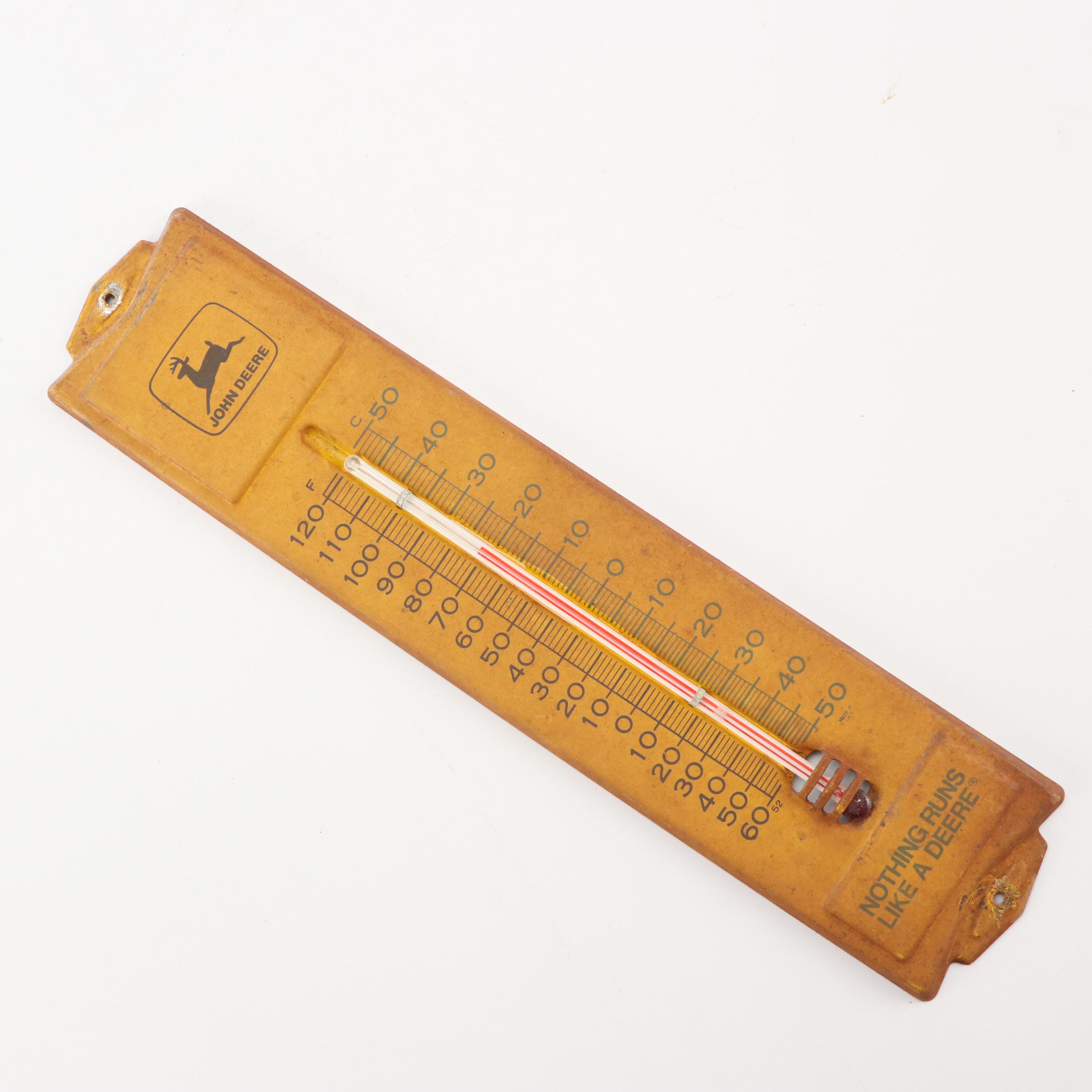 Miner's Sticking Tommy, John Deere Wall Thermometer, Rulers