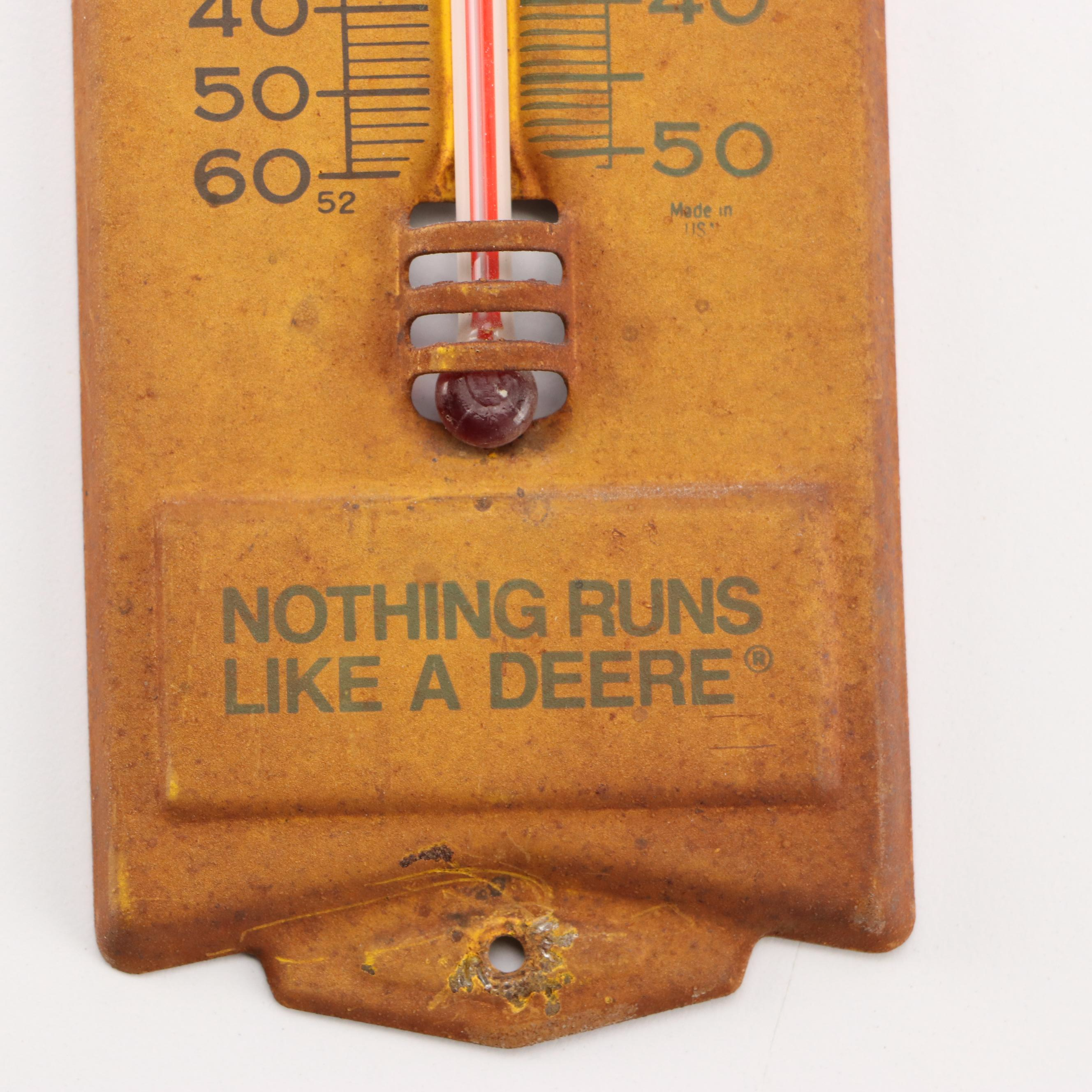 Miner's Sticking Tommy, John Deere Wall Thermometer, Rulers