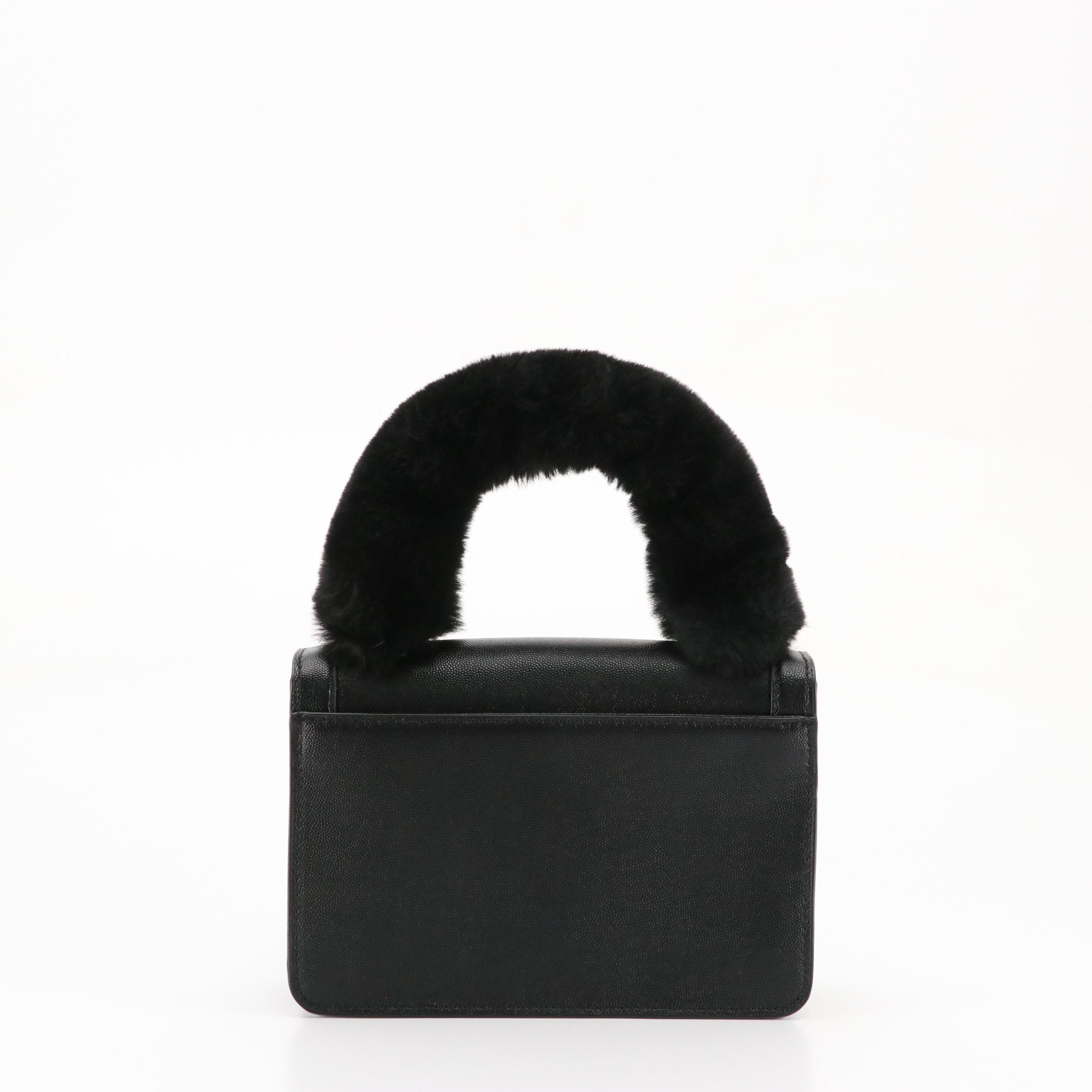 Karl Lagerfeld Paris Textured Leather Simone Top Handle Bag