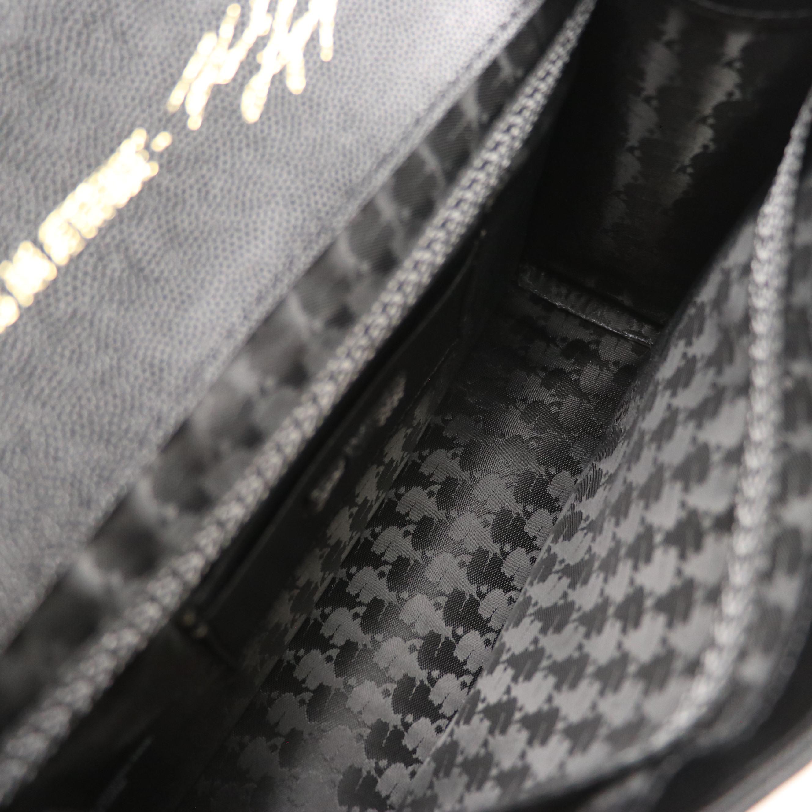 Karl Lagerfeld Paris Textured Leather Simone Top Handle Bag