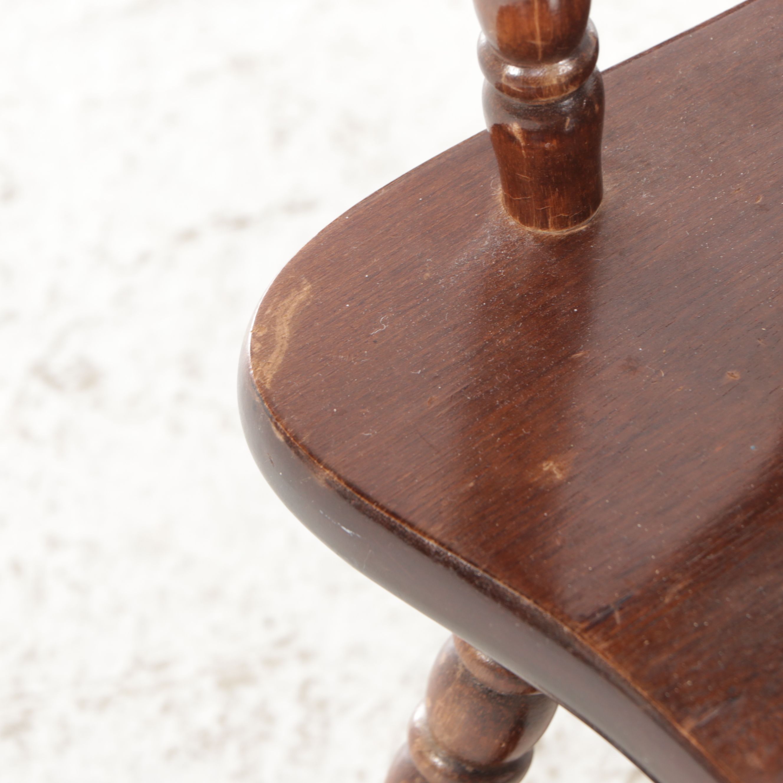 Collin's Co. Children's Size Bobbin Turned Walnut Rocking Chair