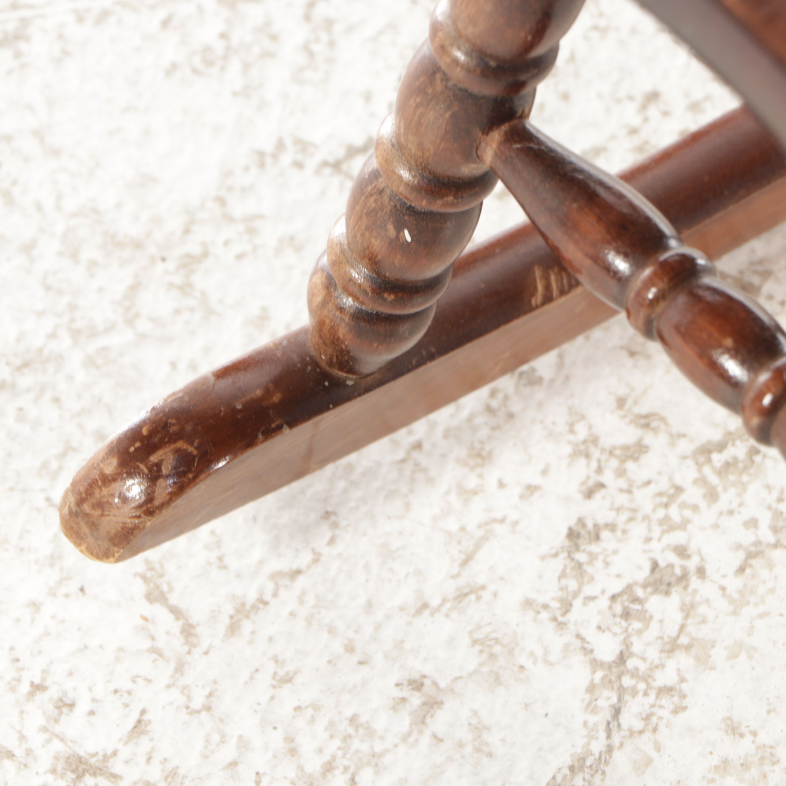 Collin's Co. Children's Size Bobbin Turned Walnut Rocking Chair