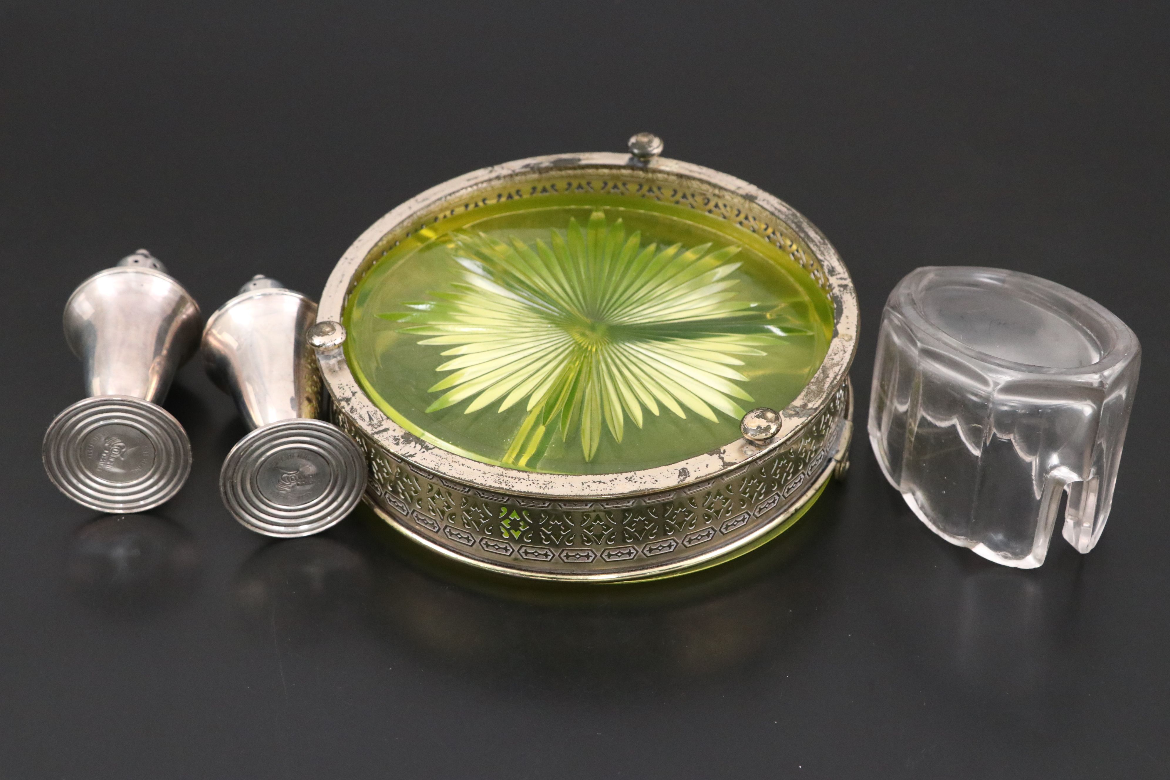 Hemill Tazza with Other Art Deco Style Relish Dish and Other Tableware