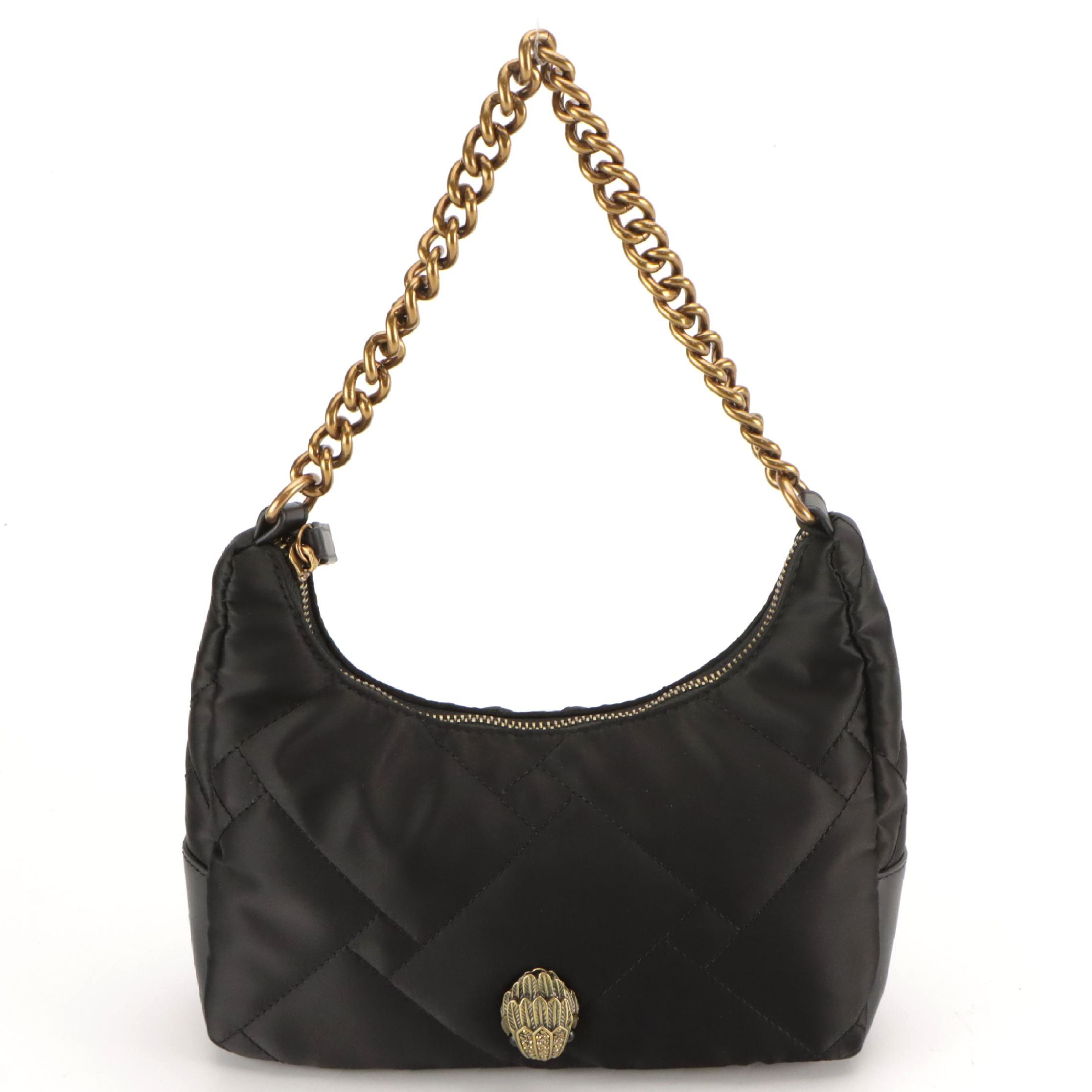 Kurt Geiger Black Quilted Recycled Two-Way Crossbody Bag