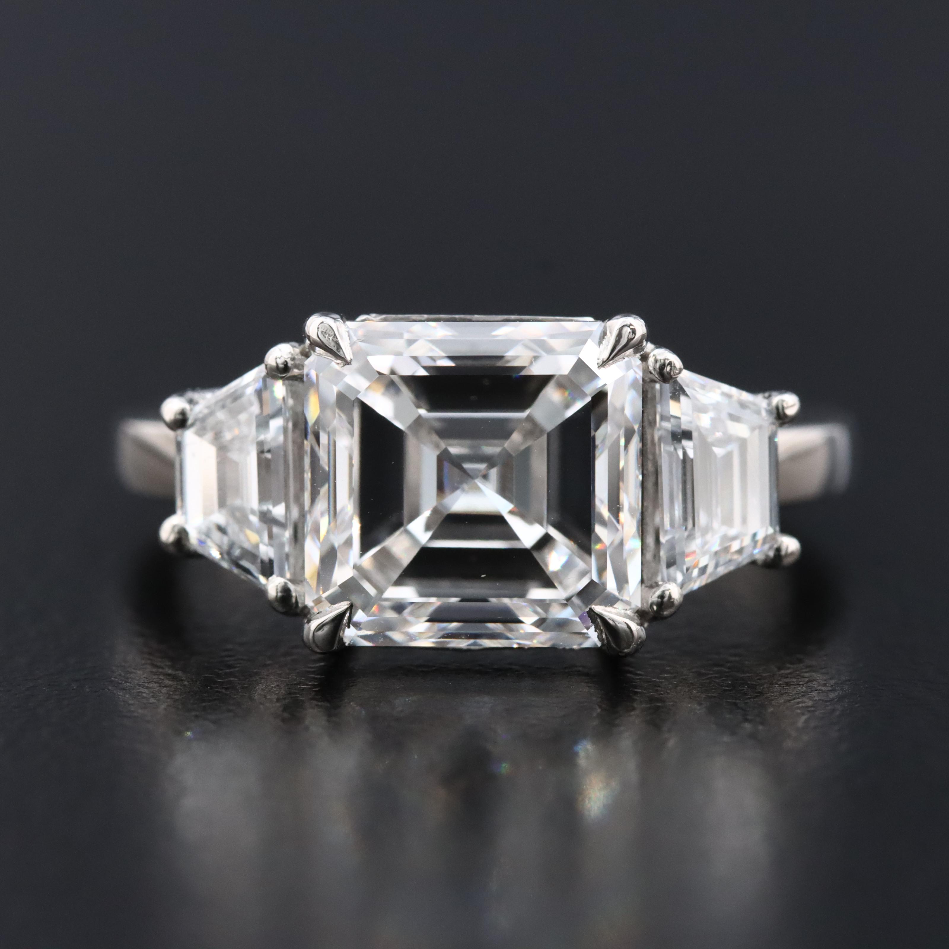 Platinum 4.89 CTW Lab Grown Diamond Ring with IGI Report