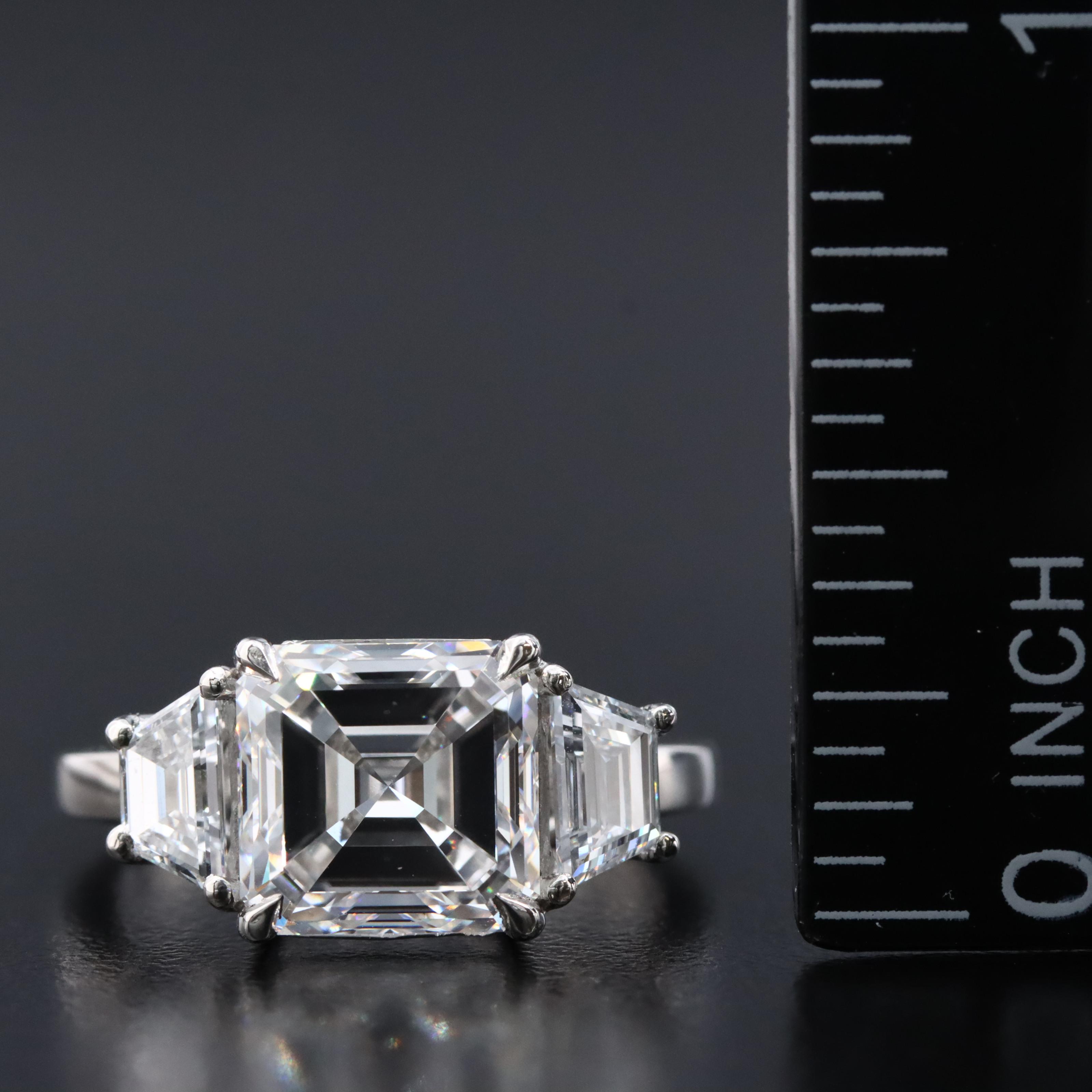 Platinum 4.89 CTW Lab Grown Diamond Ring with IGI Report