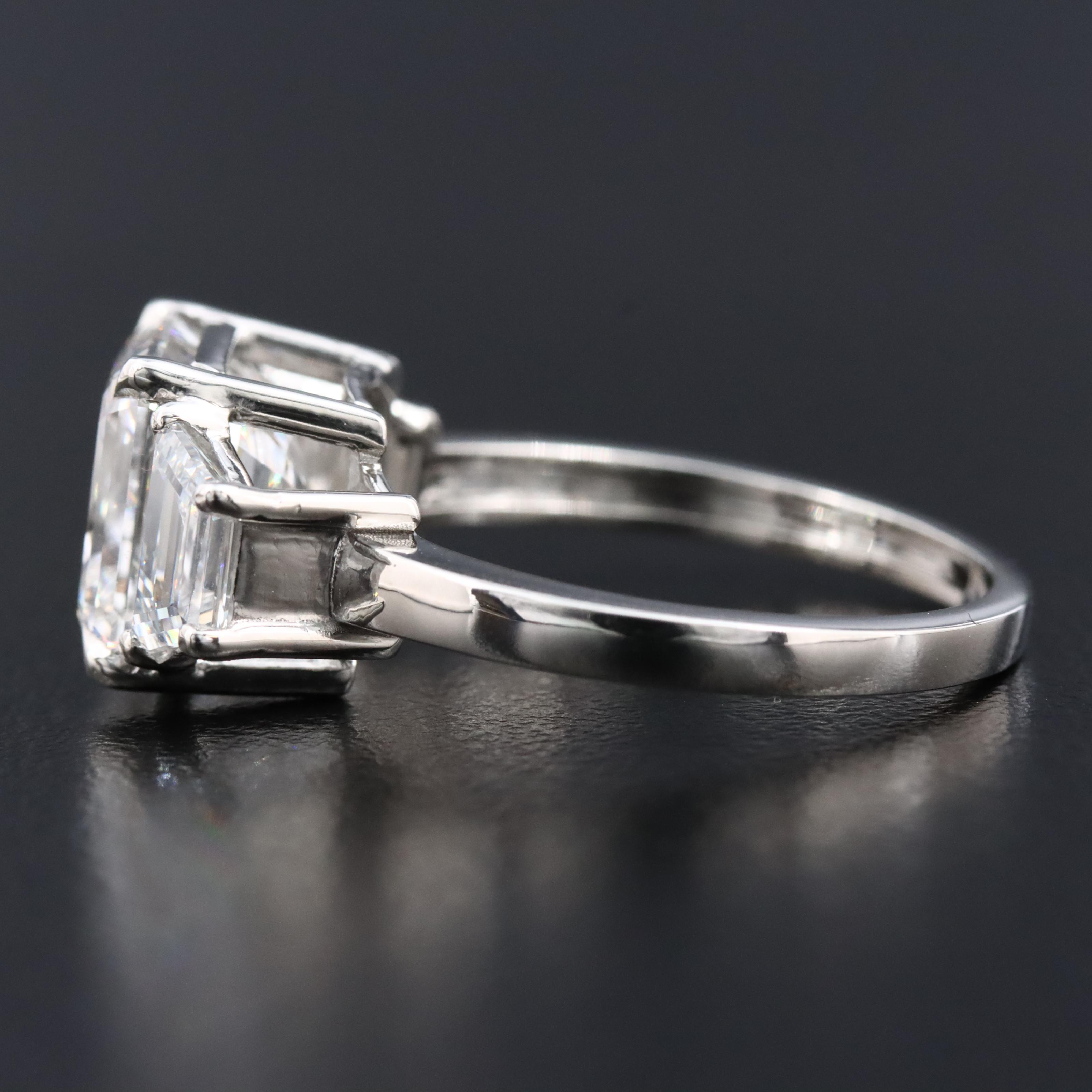 Platinum 4.89 CTW Lab Grown Diamond Ring with IGI Report