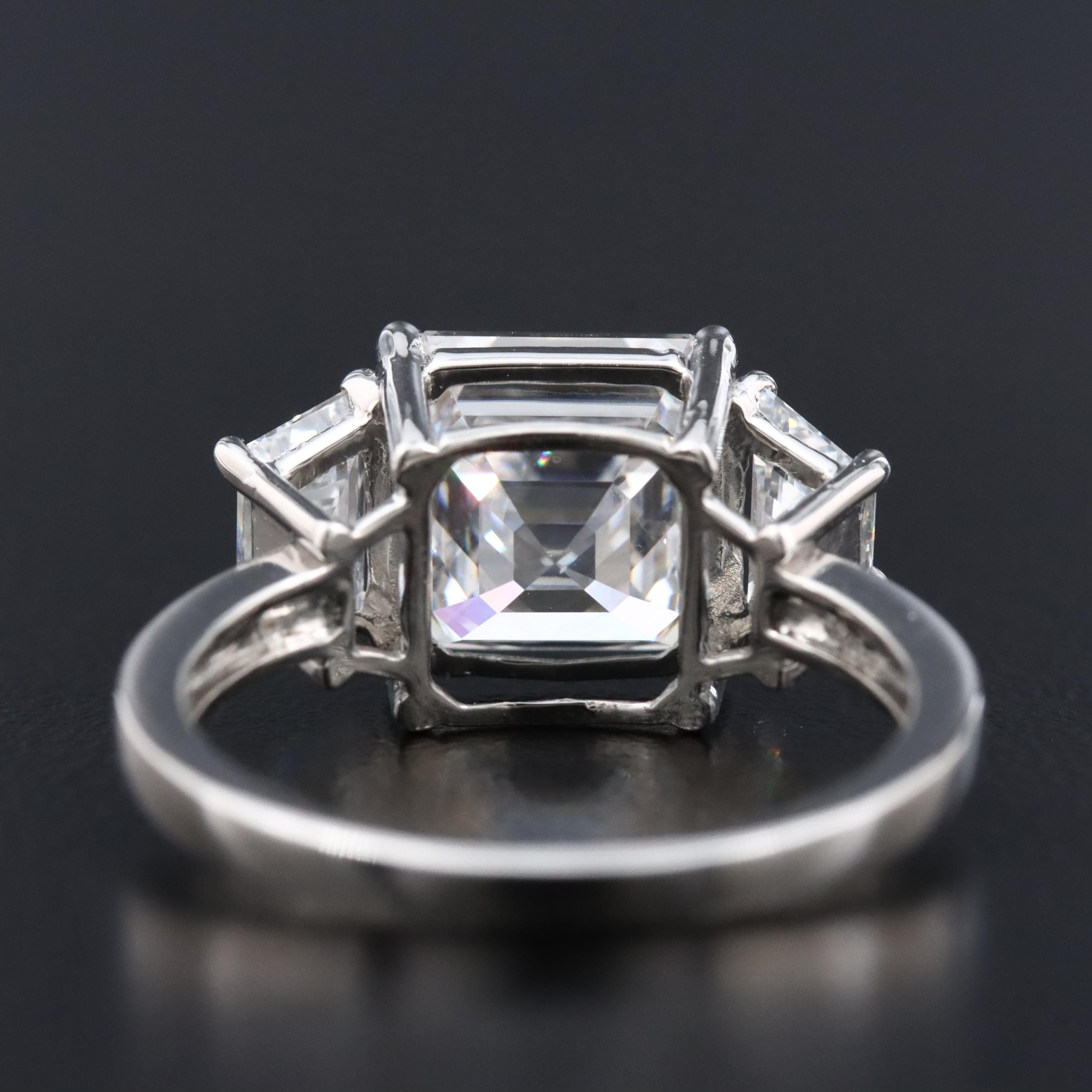 Platinum 4.89 CTW Lab Grown Diamond Ring with IGI Report